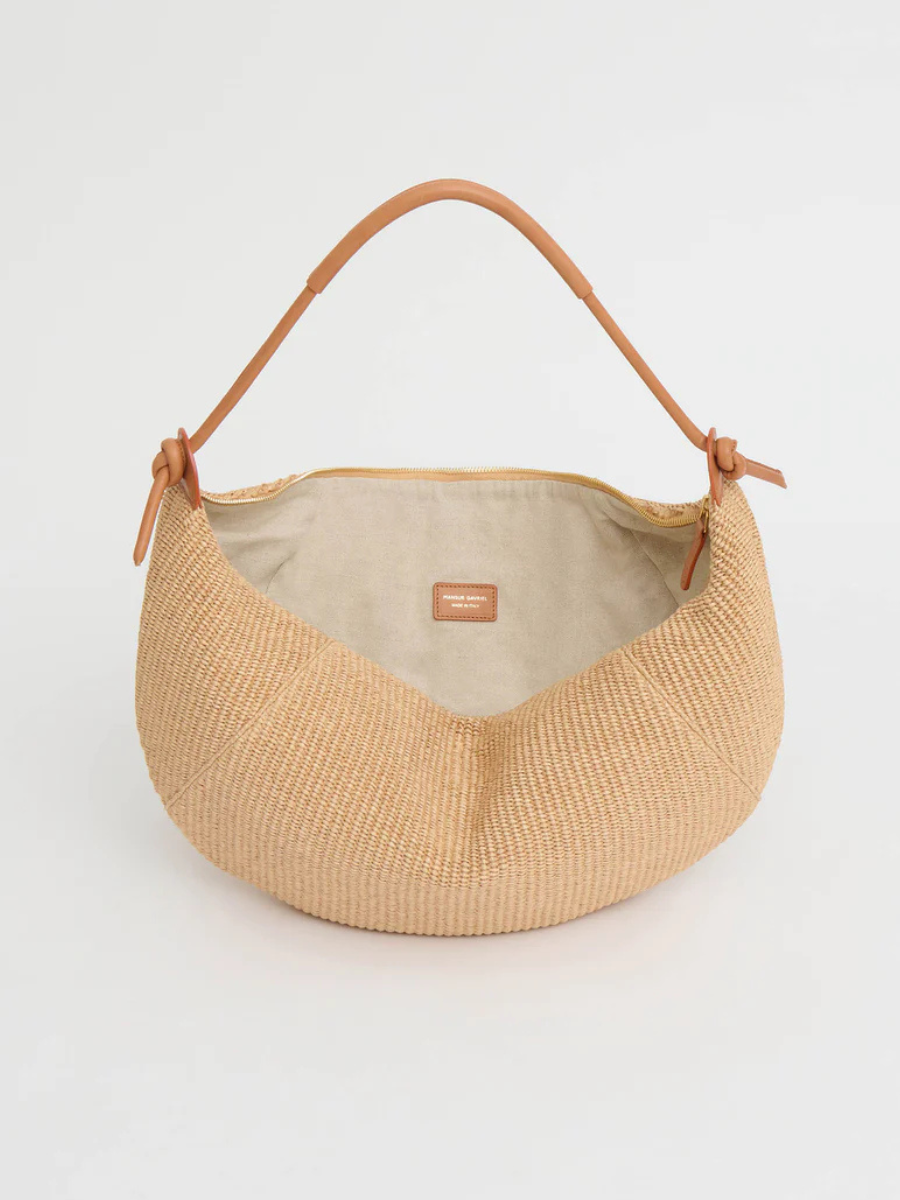 MANSUR GAVRIEL | RAFFIA FORTUNA SHOULDER BAG