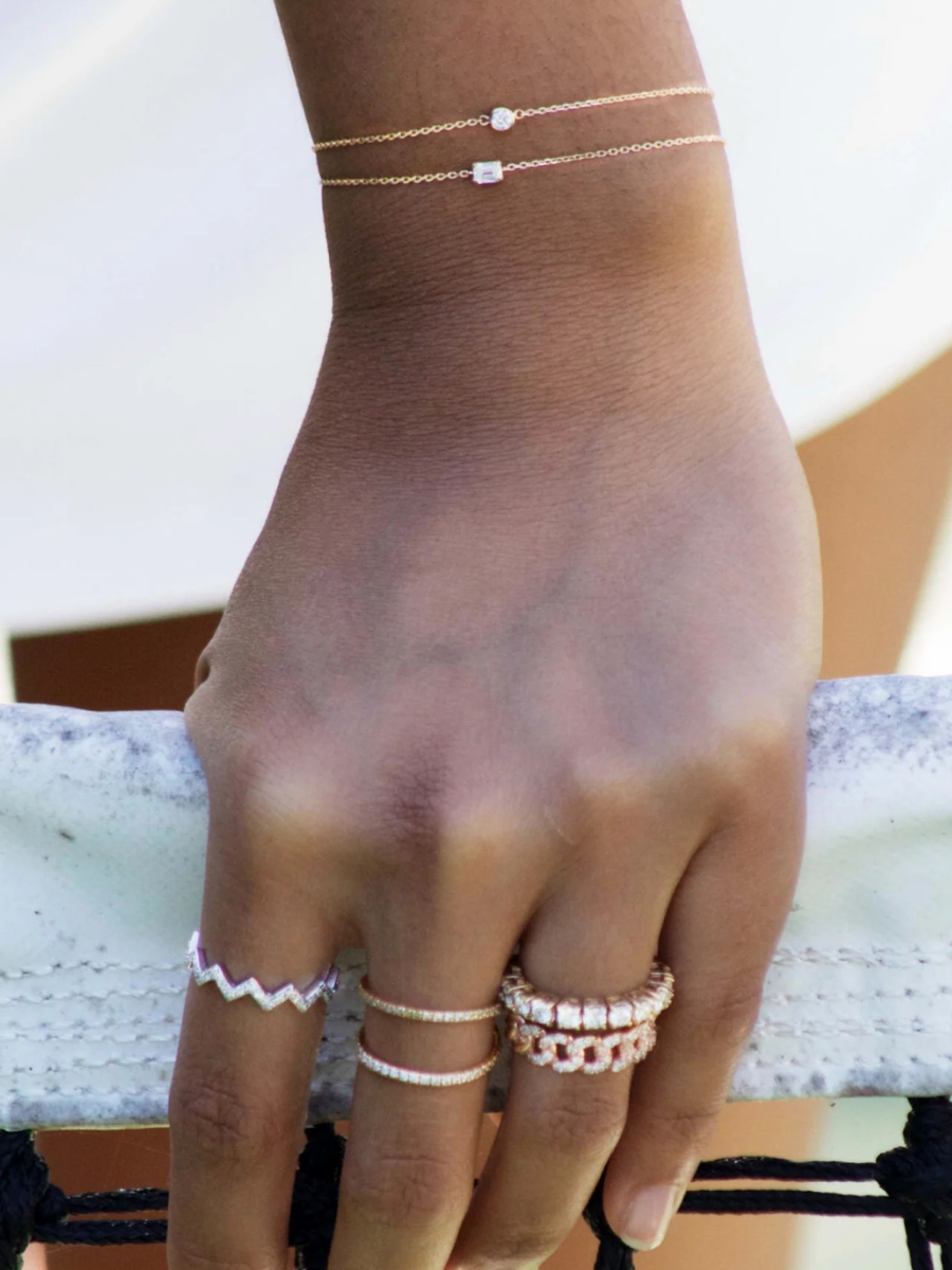 HENRI NOEL | EMERALD-CUT DIAMOND BRACELET