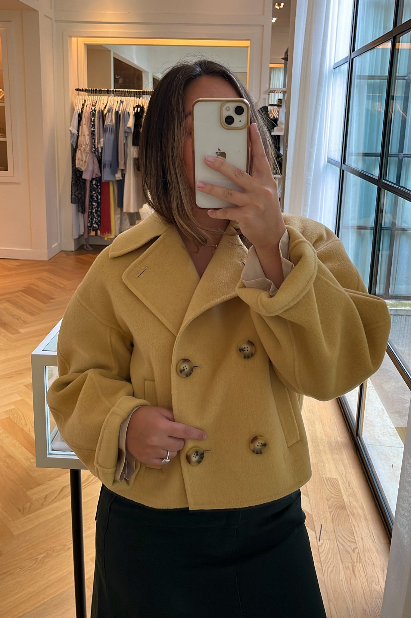 ULLA JOHNSON | DOUBLE FACED WOOL CROPPED COAT