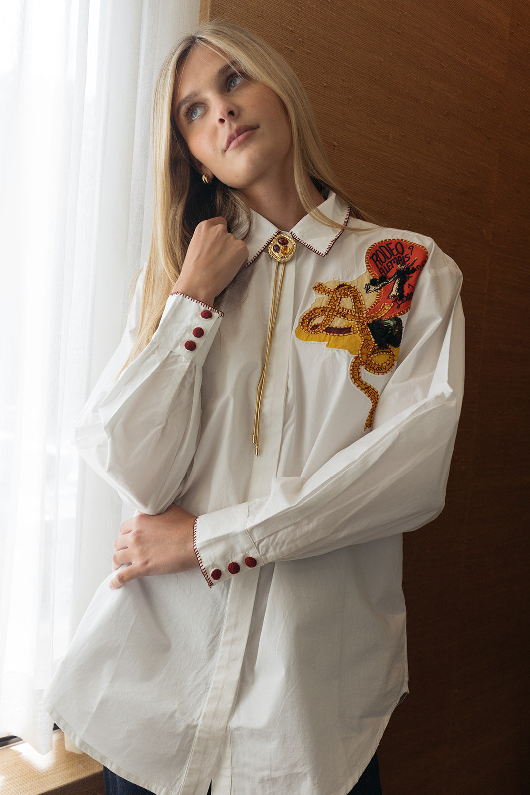 ALEMAIS | EMB SHIRT | WOMEN'S LUXURY DESIGNER CLOTHING, SHOES, HANDBAGS & JEWELRY | POOLESHOP CHARLOTTE, NC