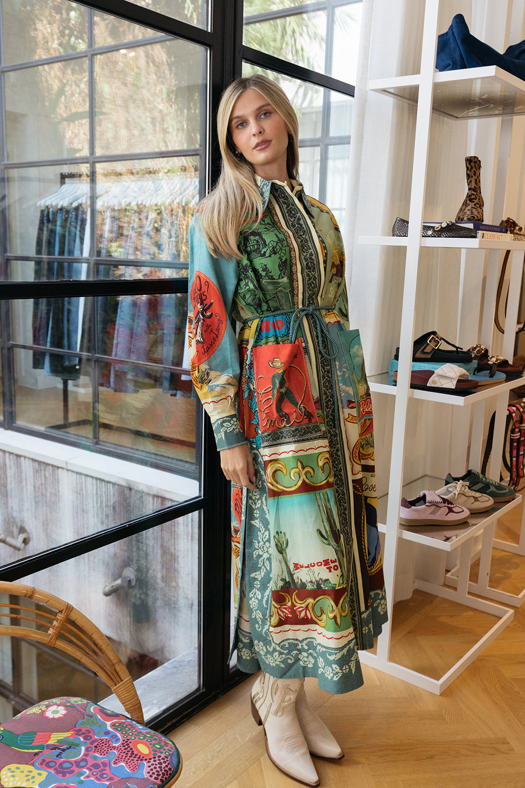ALEMAIS | PRINTED ACE SHIRTDRESS | WOMEN'S LUXURY DESIGNER CLOTHING, SHOES, HANDBAGS & JEWELRY | POOLESHOP CHARLOTTE, NC