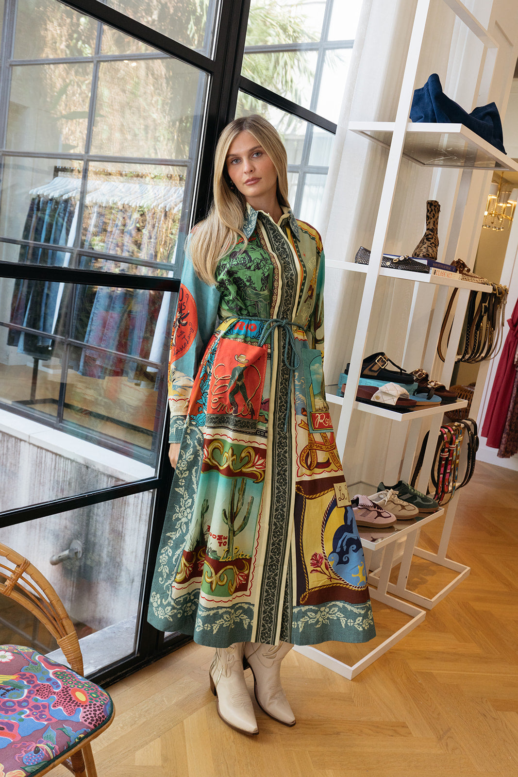 ALEMAIS | PRINTED ACE SHIRTDRESS | WOMEN'S LUXURY DESIGNER CLOTHING, SHOES, HANDBAGS & JEWELRY | POOLESHOP CHARLOTTE, NC