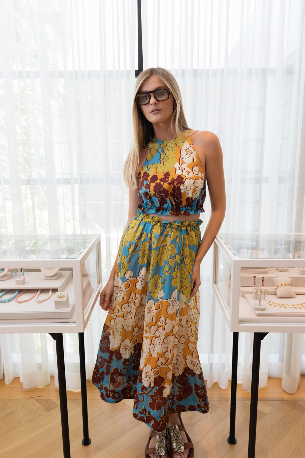 ALEMAIS | SPLICE MIDI SKIRT POOLE SHOP CHARLOTTE NC