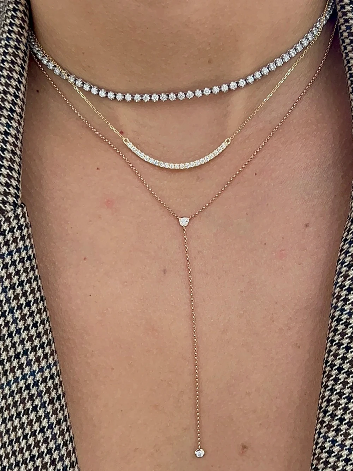 DIAMOND BAR NECKLACE