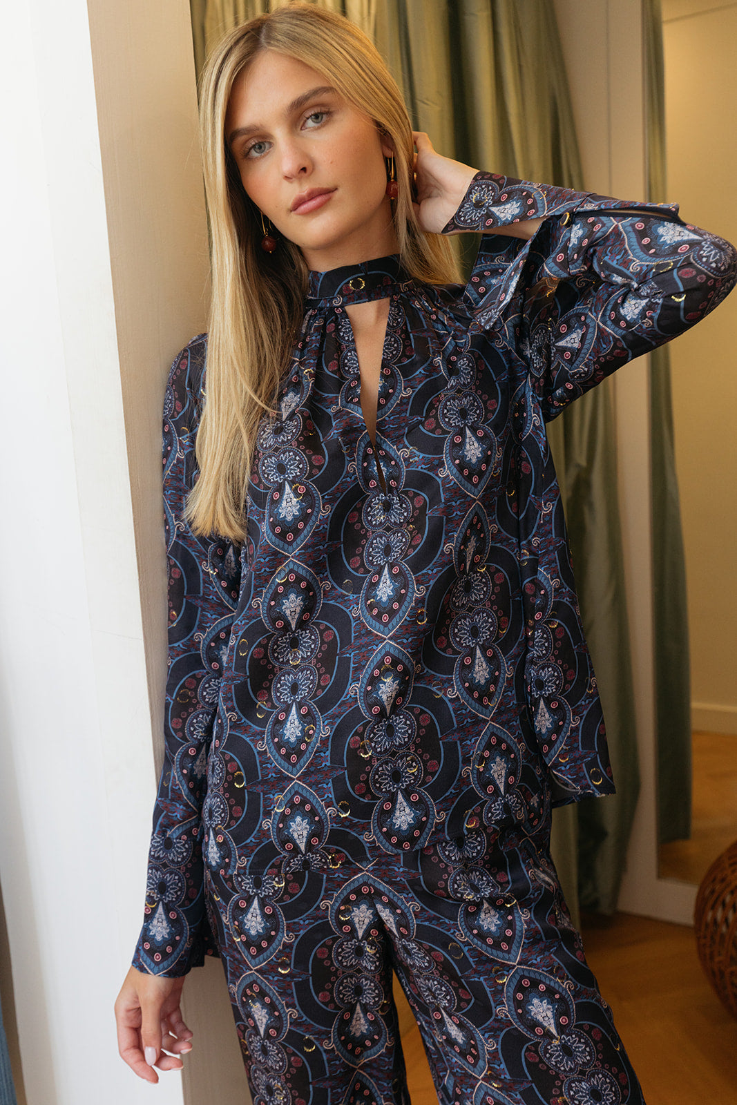 CARA CARA | PRINTED SUNDANCE BLOUSE | WOMEN'S LUXURY DESIGNER CLOTHING, SHOES, HANDBAGS & JEWELRY | POOLESHOP CHARLOTTE, NC