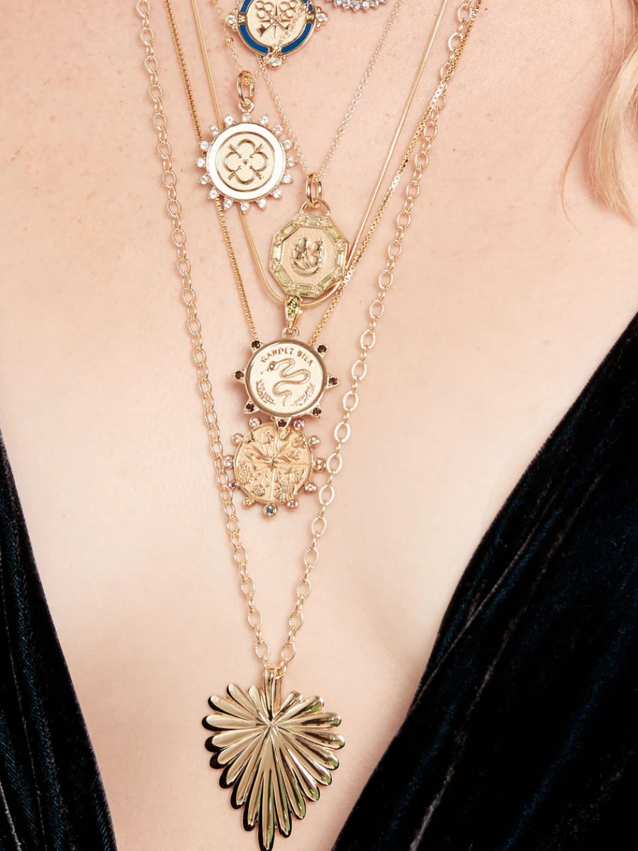 JANE WIN | LUCKY PETITE EMBELLISHED COIN