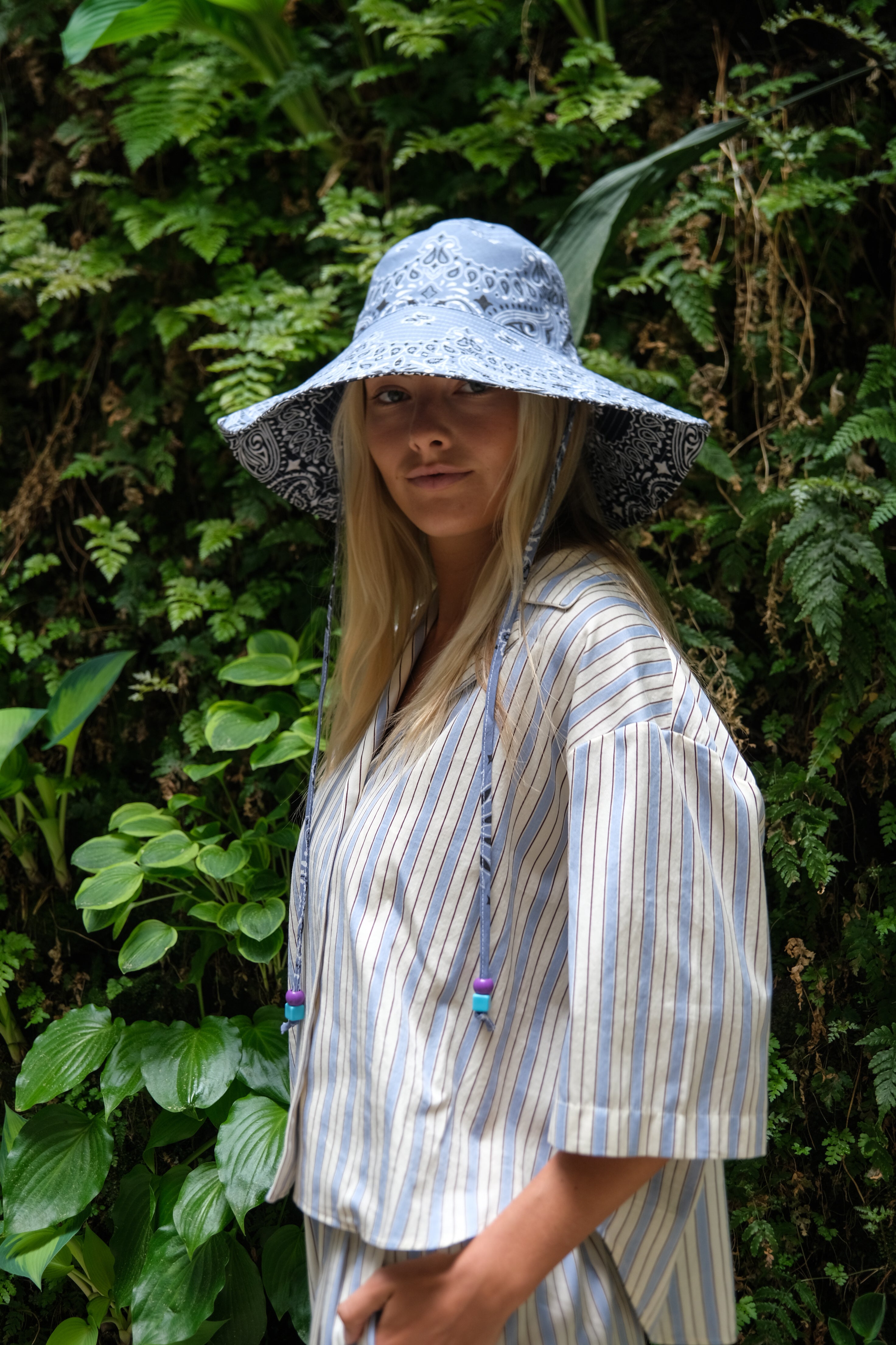 FORTE FORTE | SKY PINSTRIPED SHIRT | WOMEN'S CONTEMPORARY DESIGNER CLOTHING, SHOES, HANDBAGS & JEWELRY | POOLE SHOP | CHARLOTTE, NC