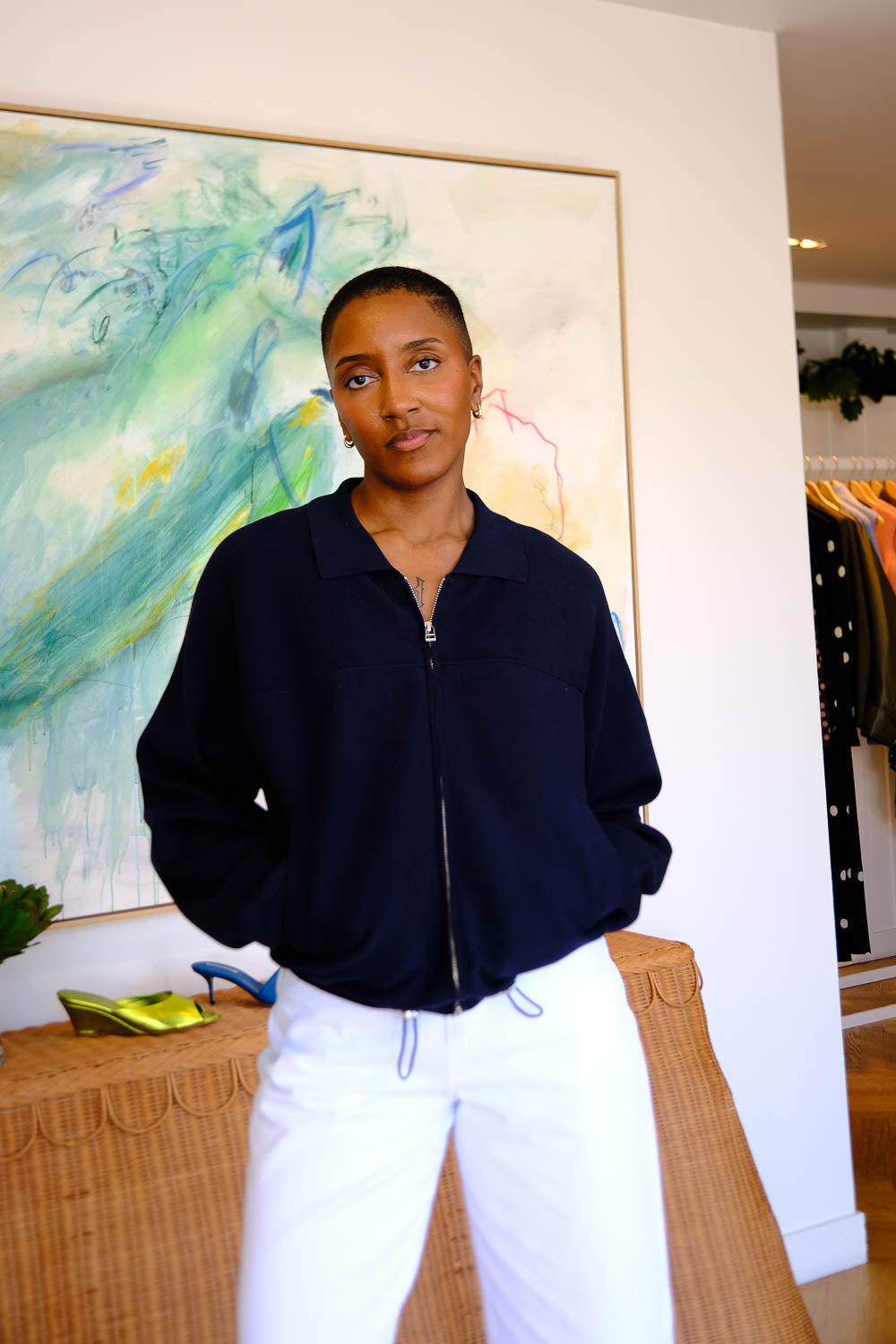 GUEST IN RESIDENCE | KNIT WINDBREAKER | WOMEN'S LUXURY DESIGNER CLOTHING, SHOES, HANDBAGS & JEWELRY | POOLESHOP CHARLOTTE, NC