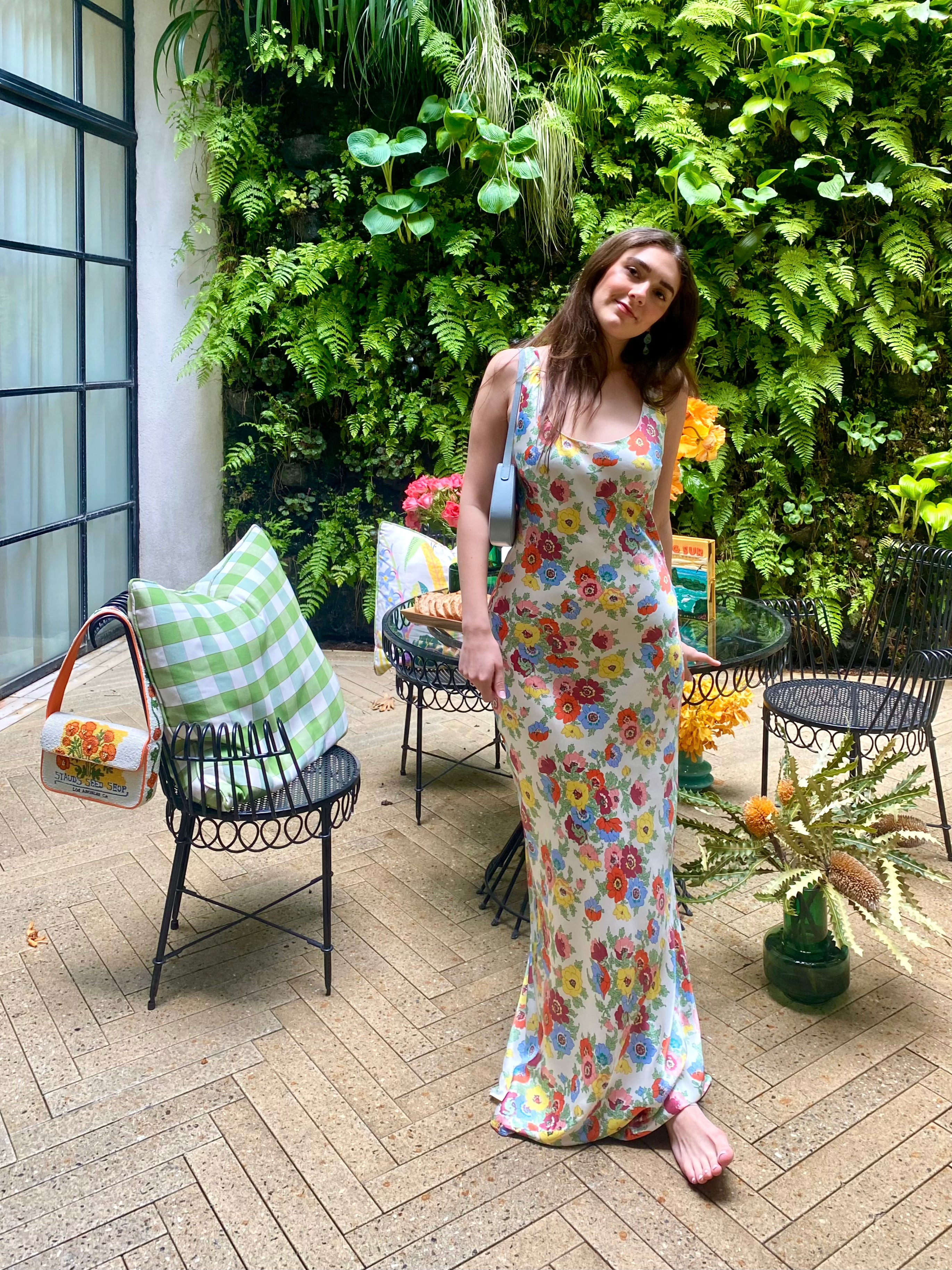 AOB | SILK ADELE WILDFLOWER MIDI DRESS