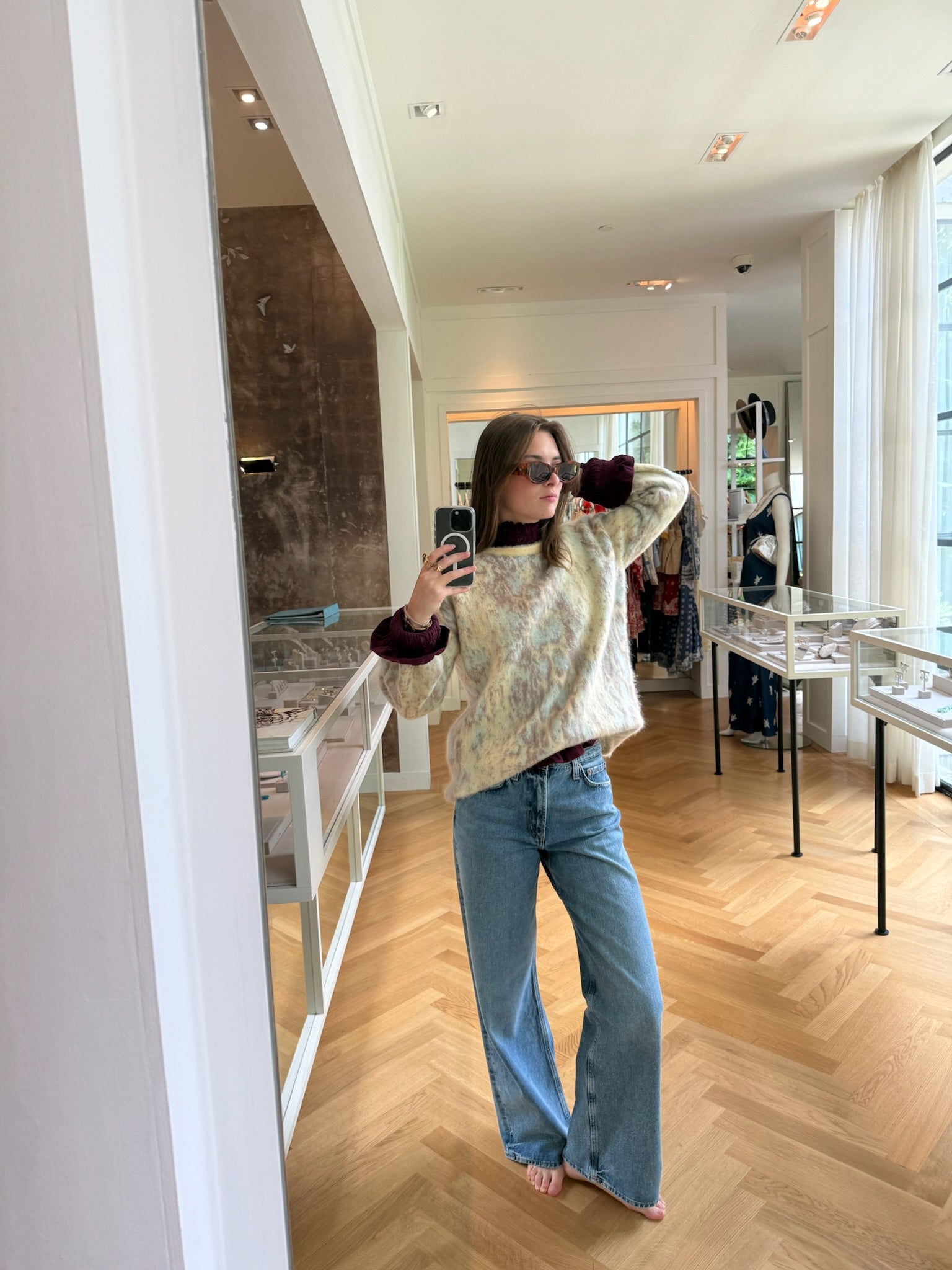 FORTE FORTE | LONG SLEEVE ALPACA JACQUARD SWEATER