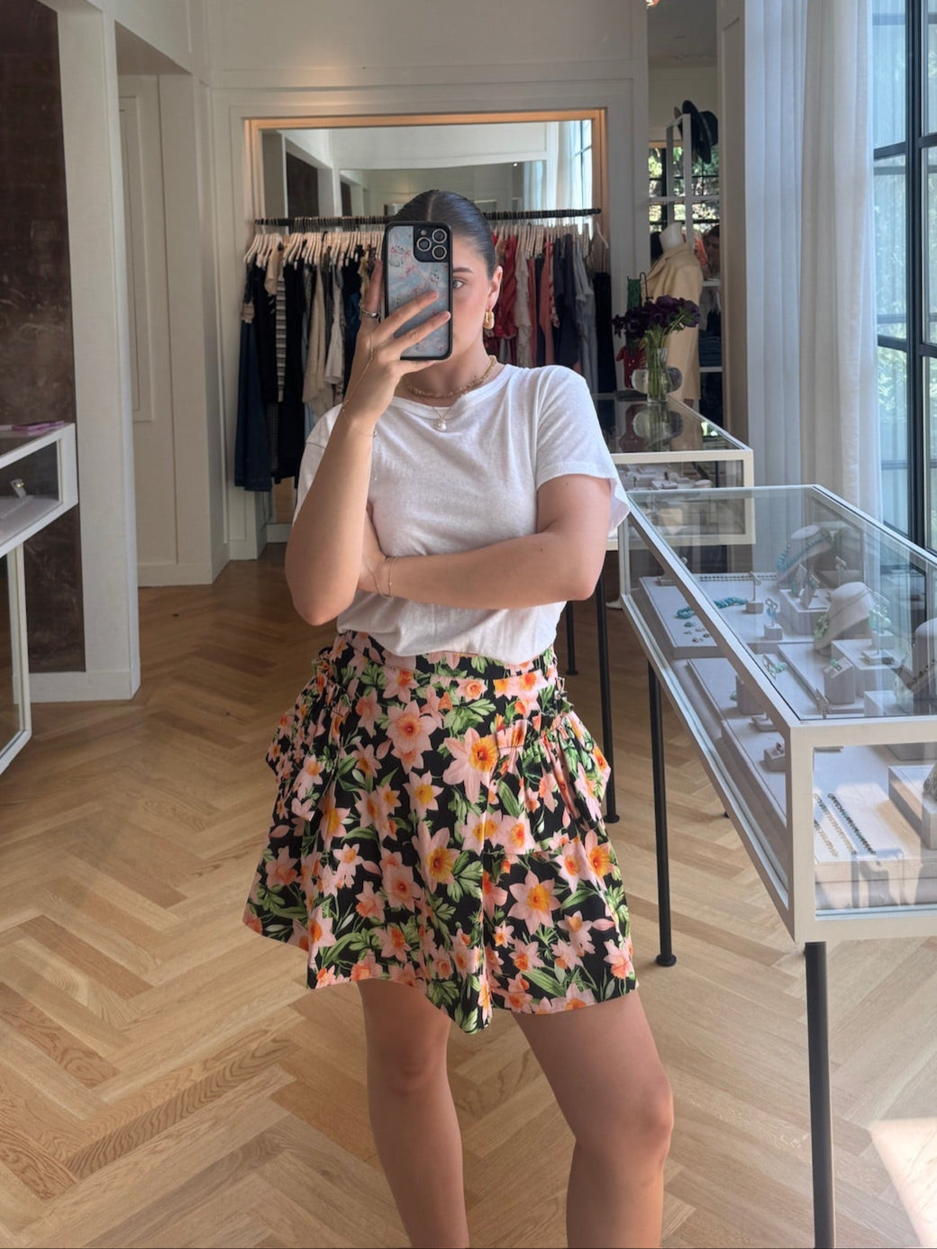 KIKA VARGAS | COTTON NERI SHORT SKIRT