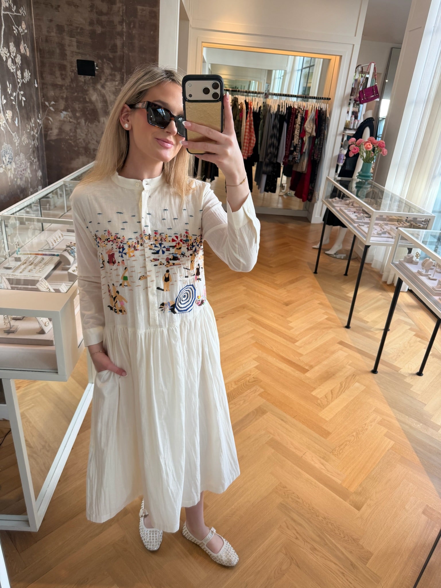 MII | HAND EMBROIDERED MIDI DRESS