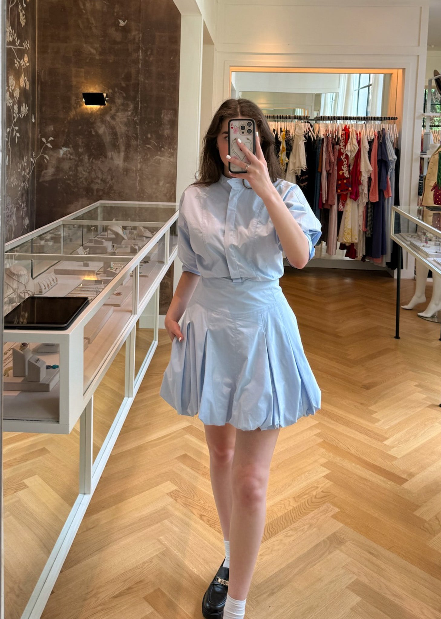 SIMKHAI | EFFIE BUBBLE MINI DRESS