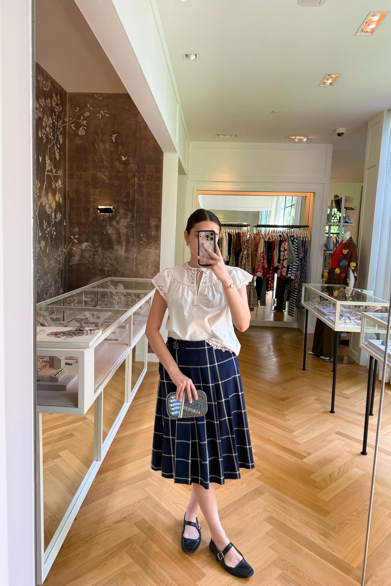 SIMKHAI | CORYN PLEATED MIDI SKIRT