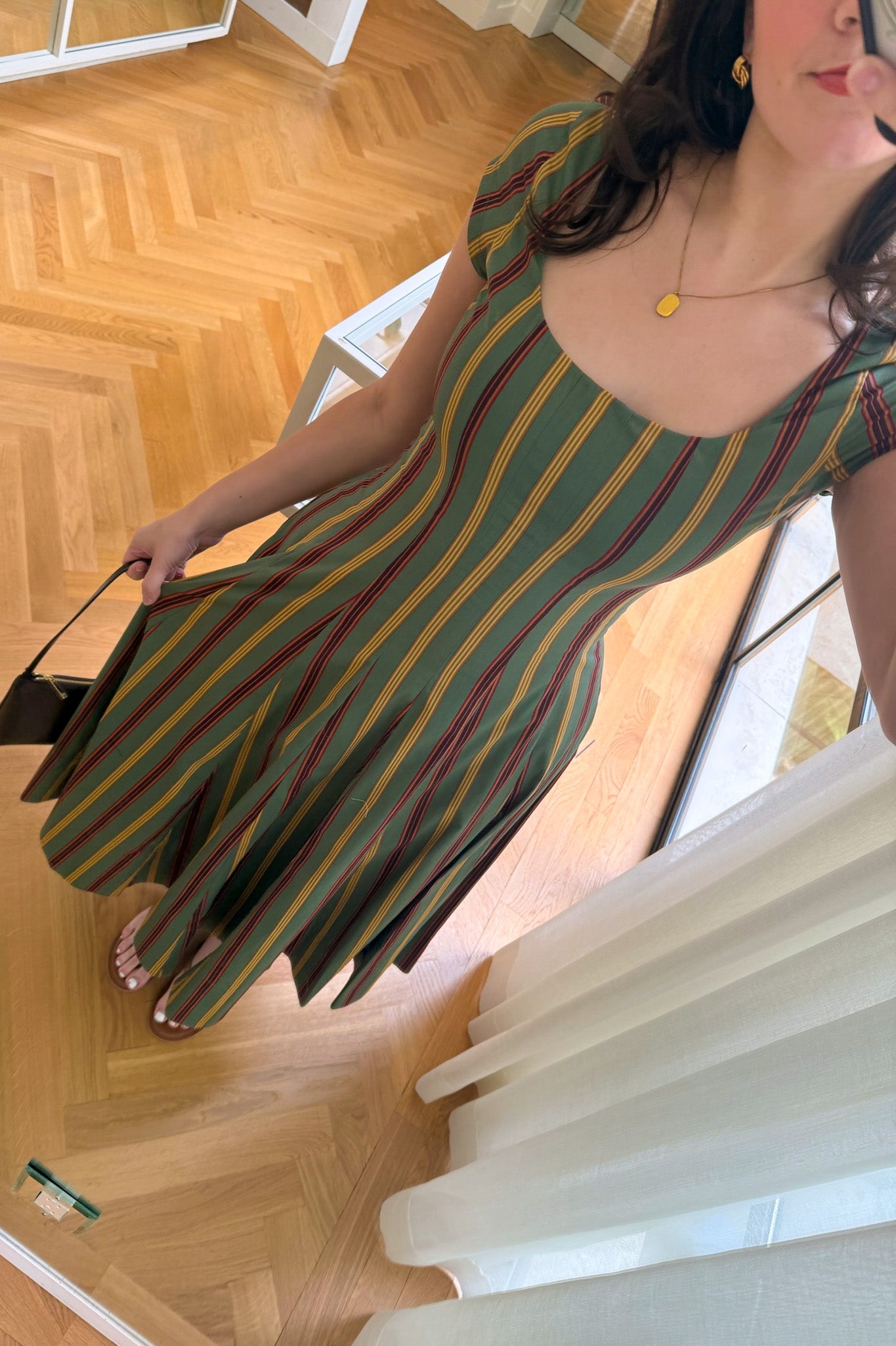 STAUD | SHORT SLEEVE WELLS DRESS