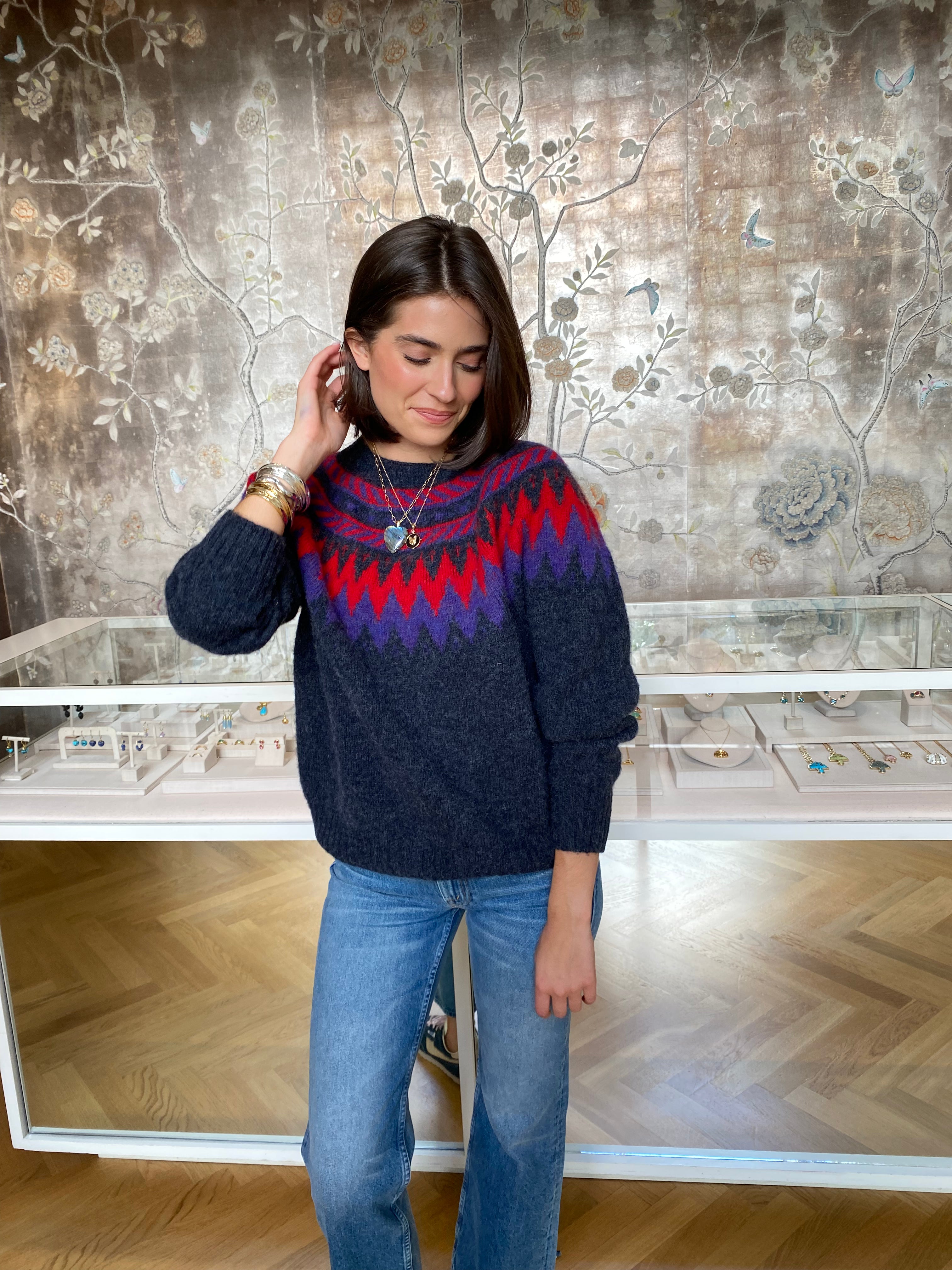 HOWLIN | FAIRISLE BROKEN FLOWERS KNIT