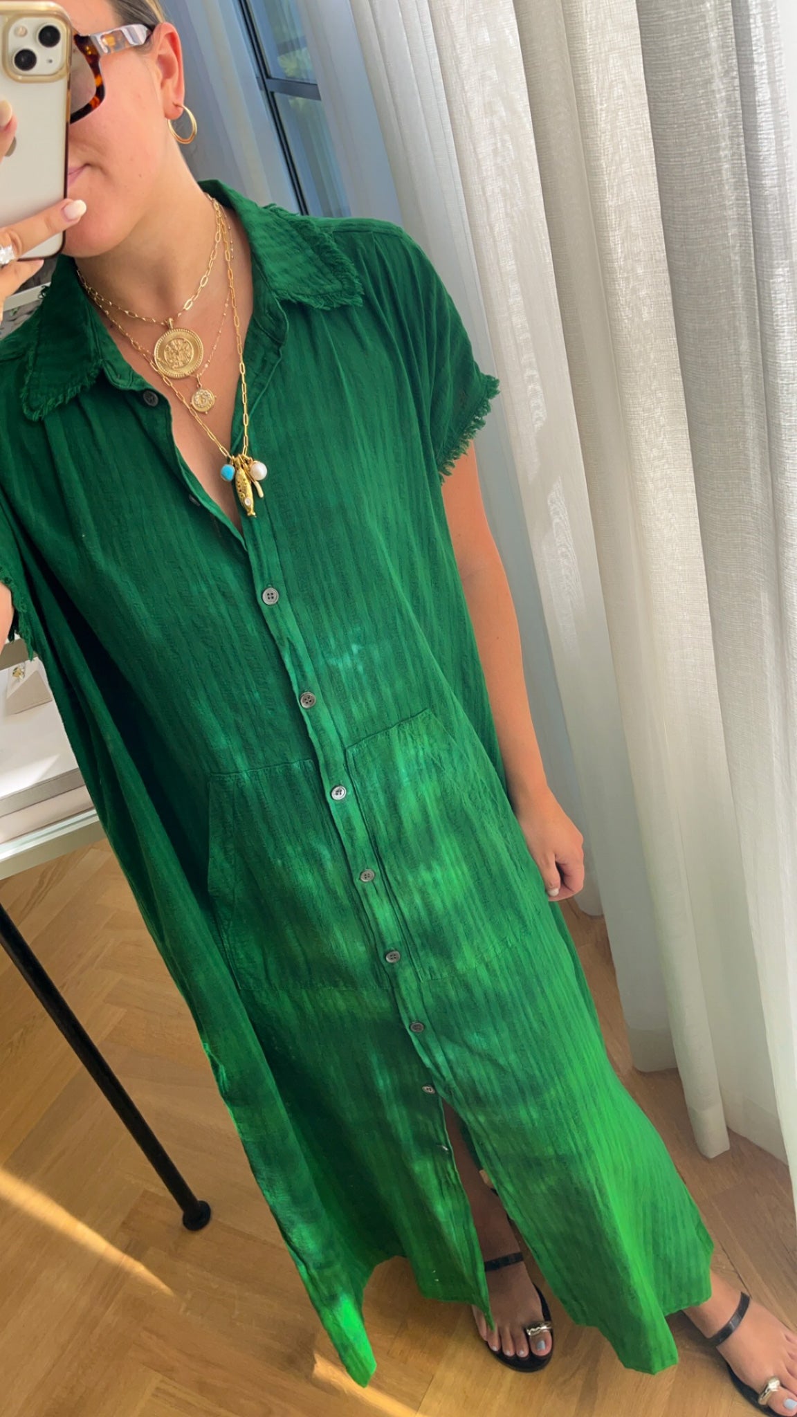 Midi Dresses Raquel Allegra Tie Dye Dress RAQUEL ALLEGRA SHORT