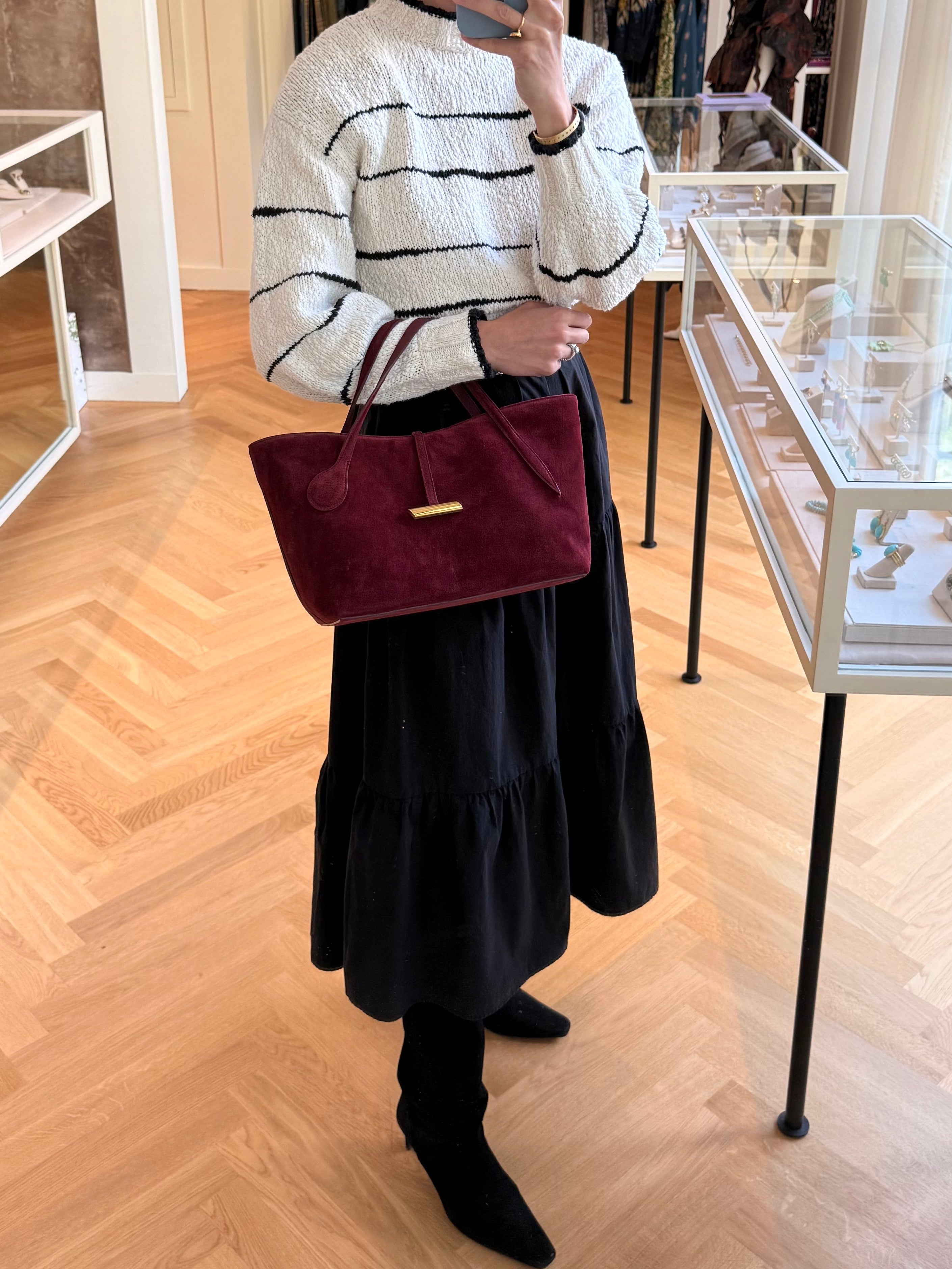 LIFFNER | SUEDE PETITE PENNE TOTE