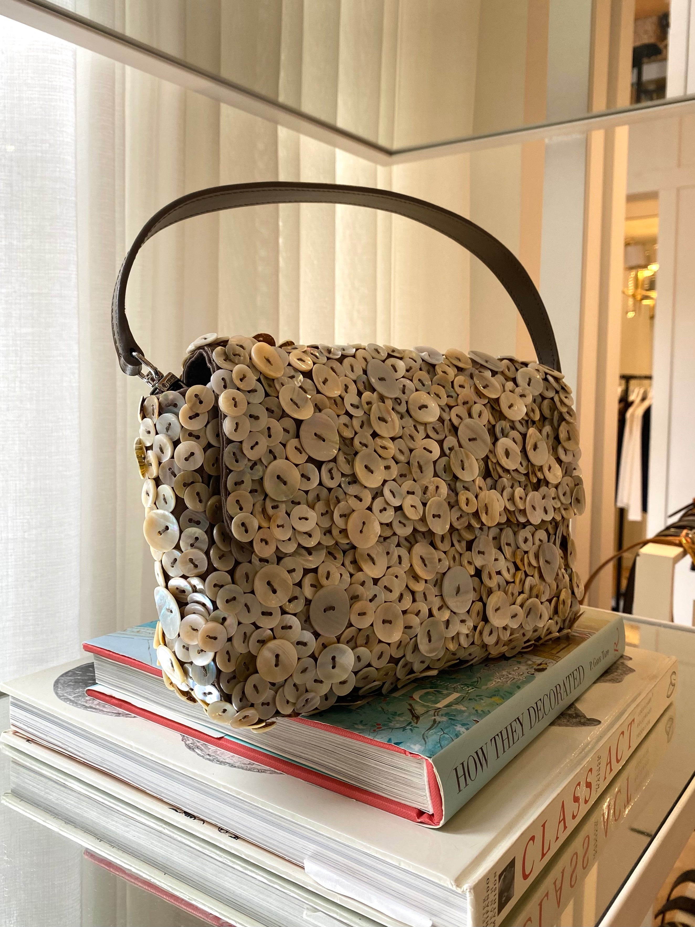 STAUD | MOTHER OF PEARL TOMMY CONVERTIBLE SHOULDER BAG