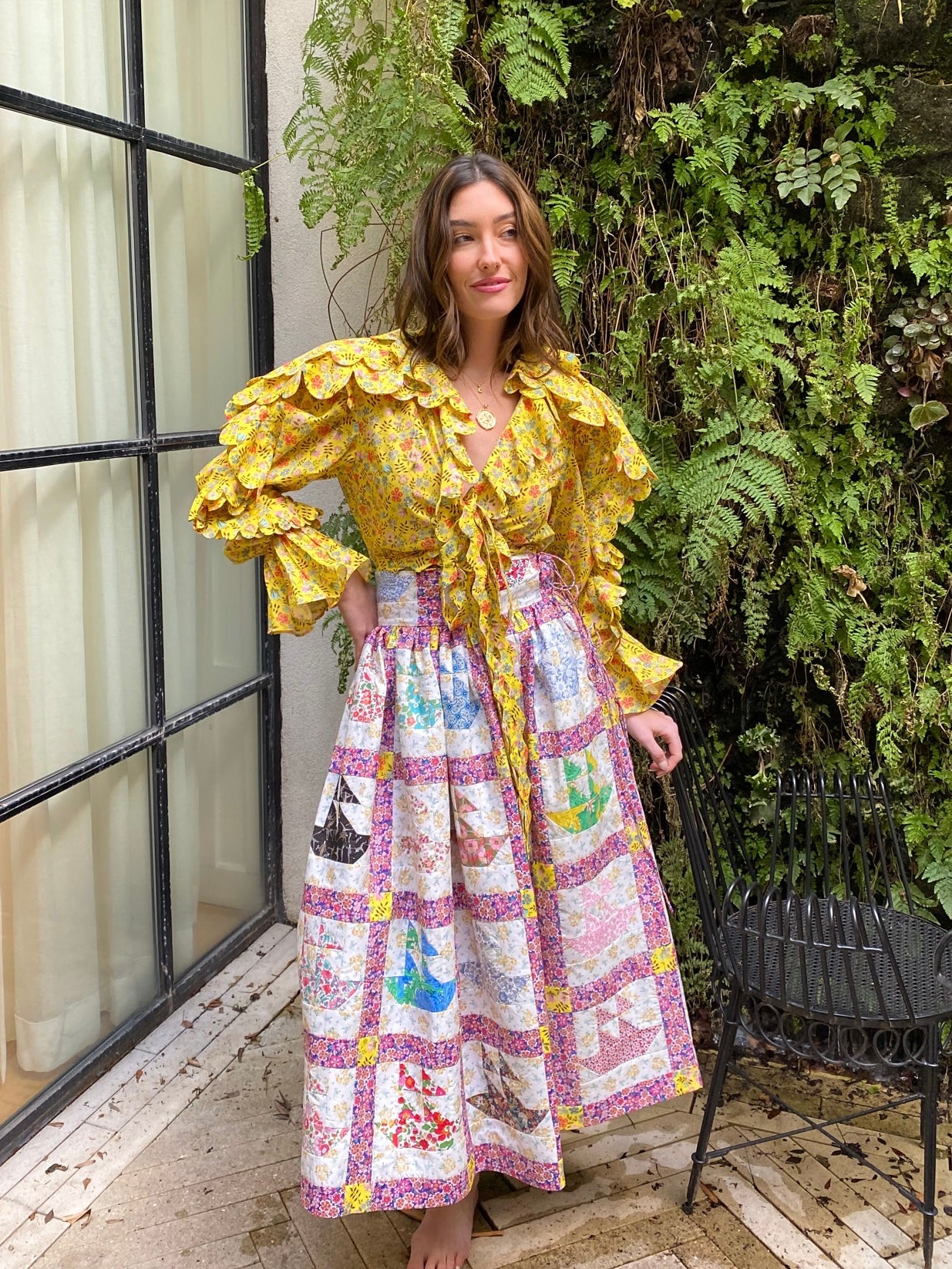 HORROR VACUI | ELLA PATCHWORK MIDI SKIRT