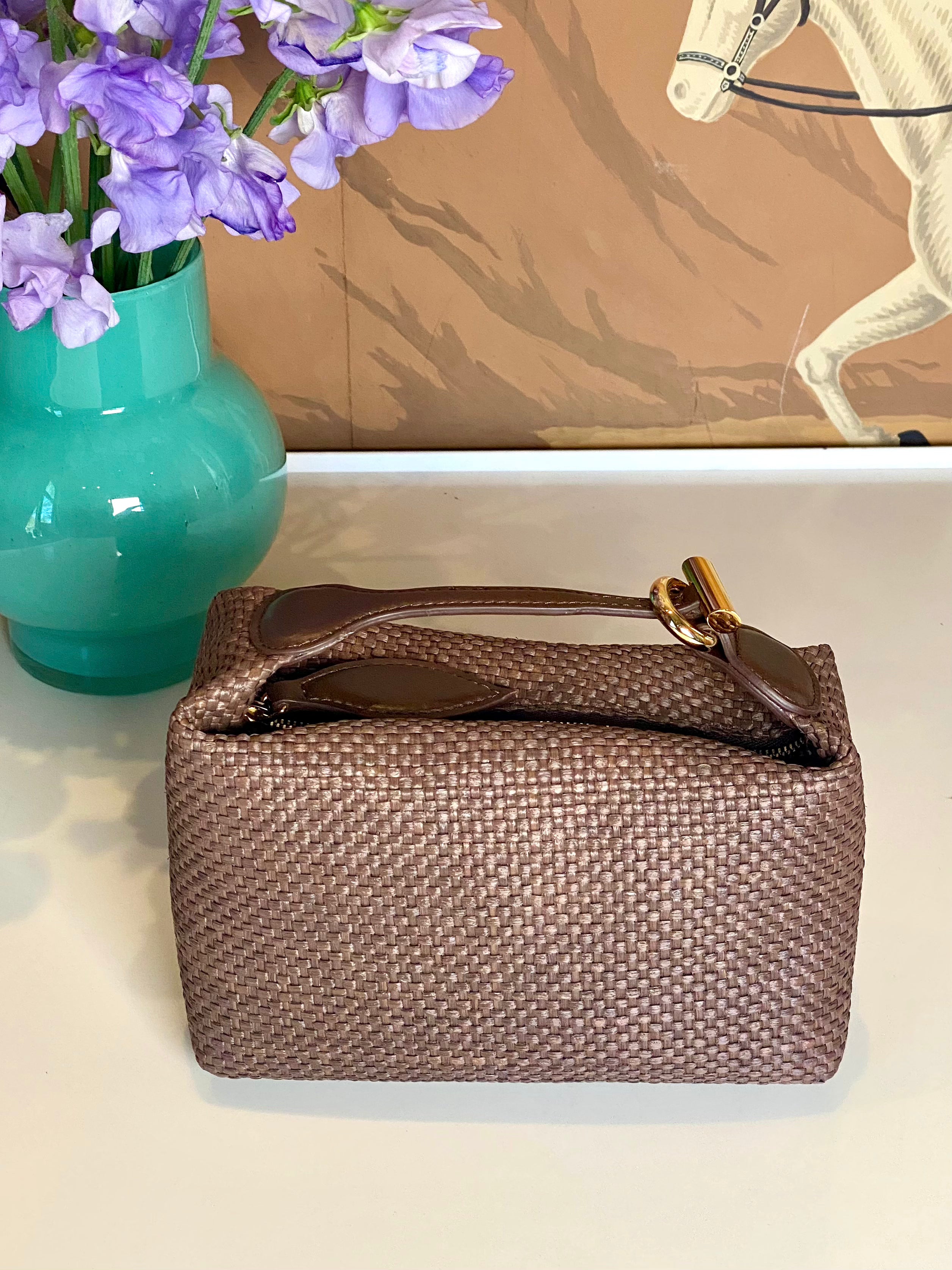 LIFFNER | RAFFIA PILLOW POUCH MICRO