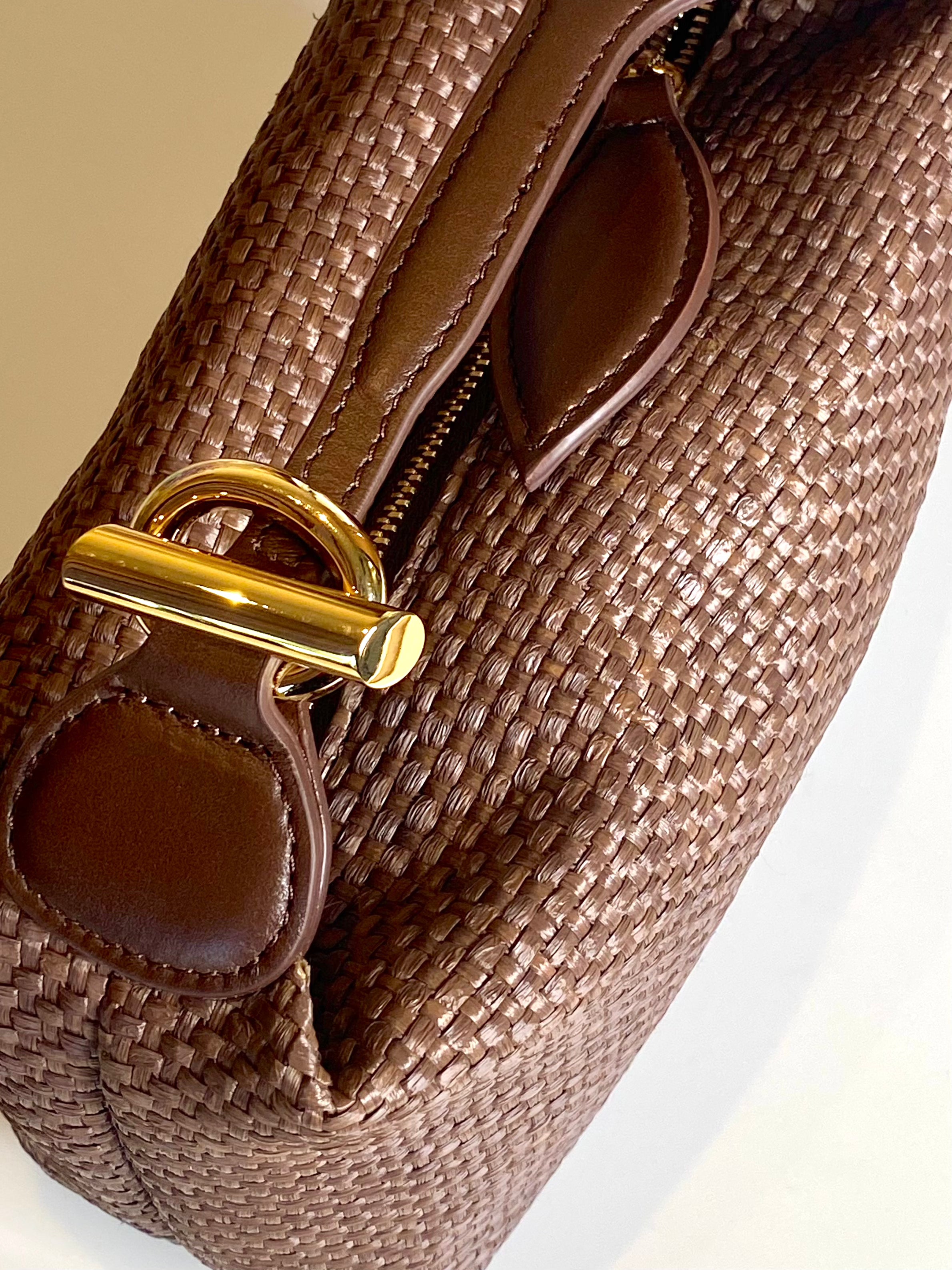 LIFFNER | RAFFIA PILLOW POUCH MICRO