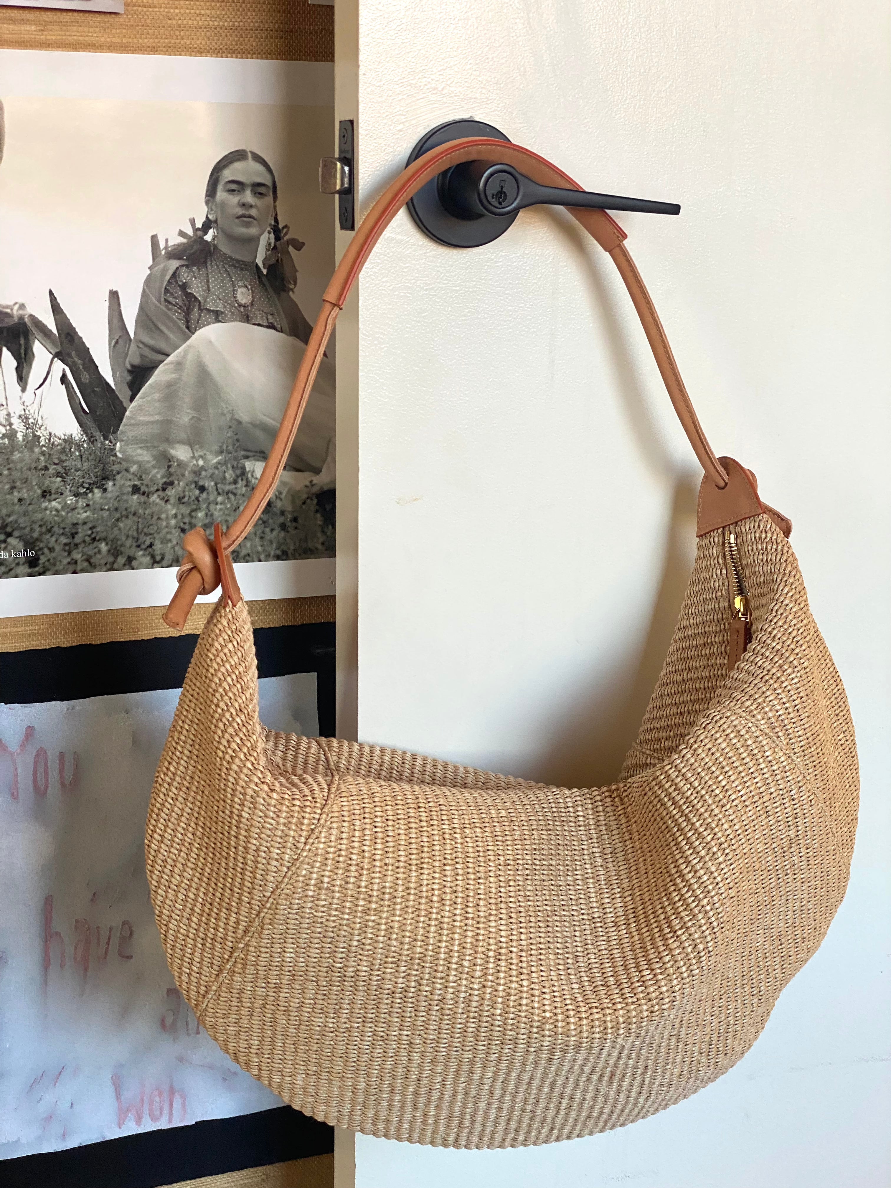 MANSUR GAVRIEL | RAFFIA FORTUNA SHOULDER BAG