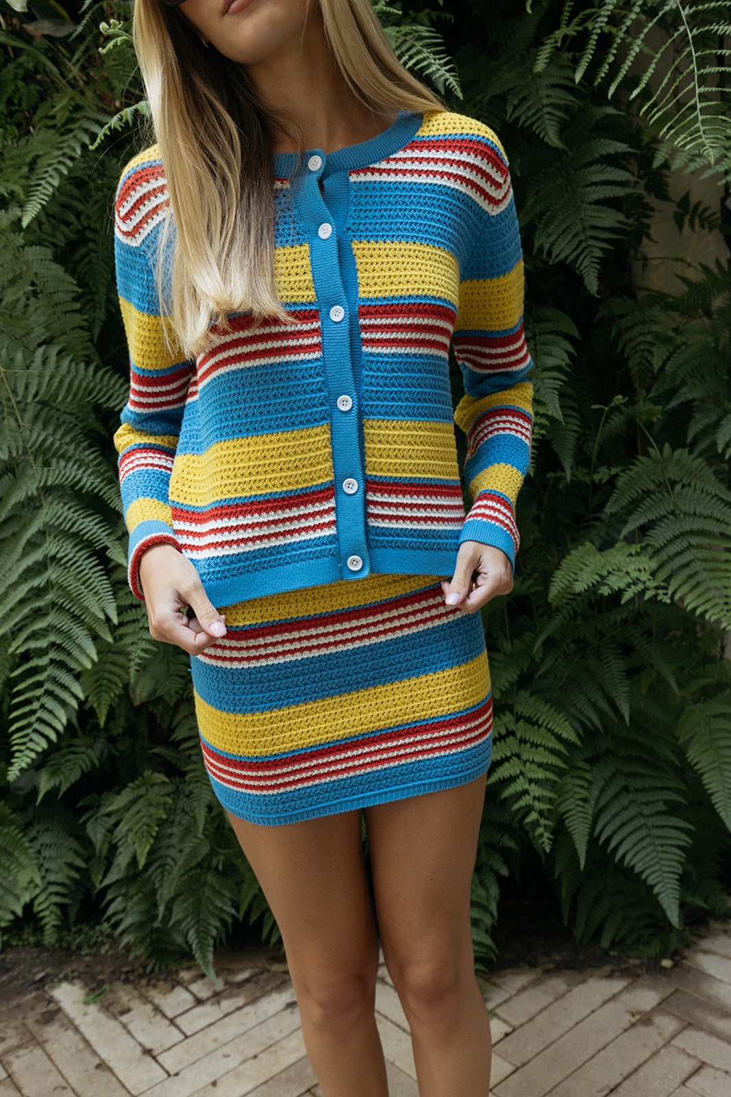 POSSE | CROCHET TAMMY STRIPE CARDIGAN | WOMEN'S LUXURY DESIGNER CLOTHING, SHOES, HANDBAGS & JEWELRY | POOLESHOP CHARLOTTE, NC