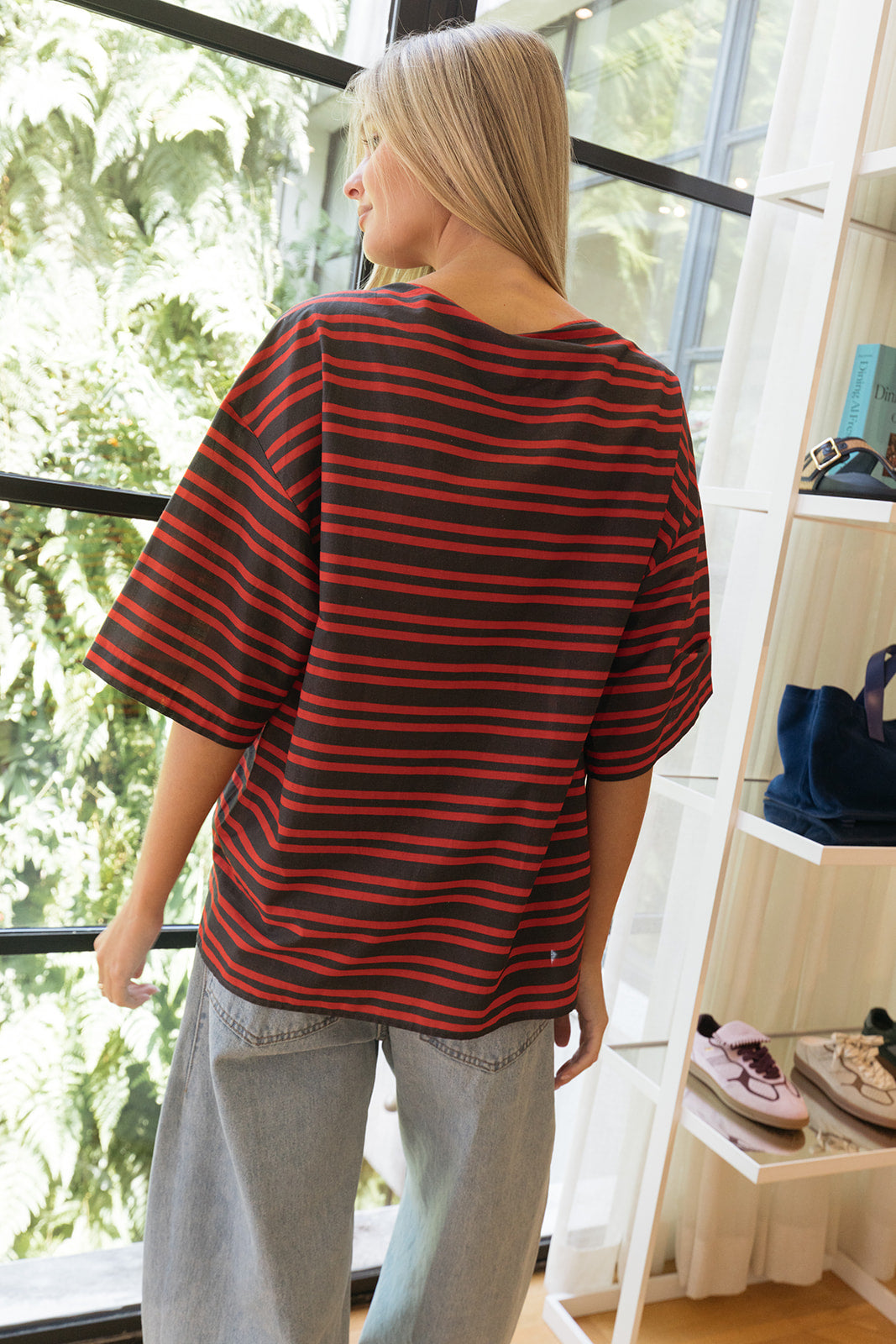 RACHEL COMEY | STRIPED ODE TOP | WOMEN'S LUXURY DESIGNER CLOTHING, SHOES, HANDBAGS & JEWELRY | POOLESHOP CHARLOTTE, NC