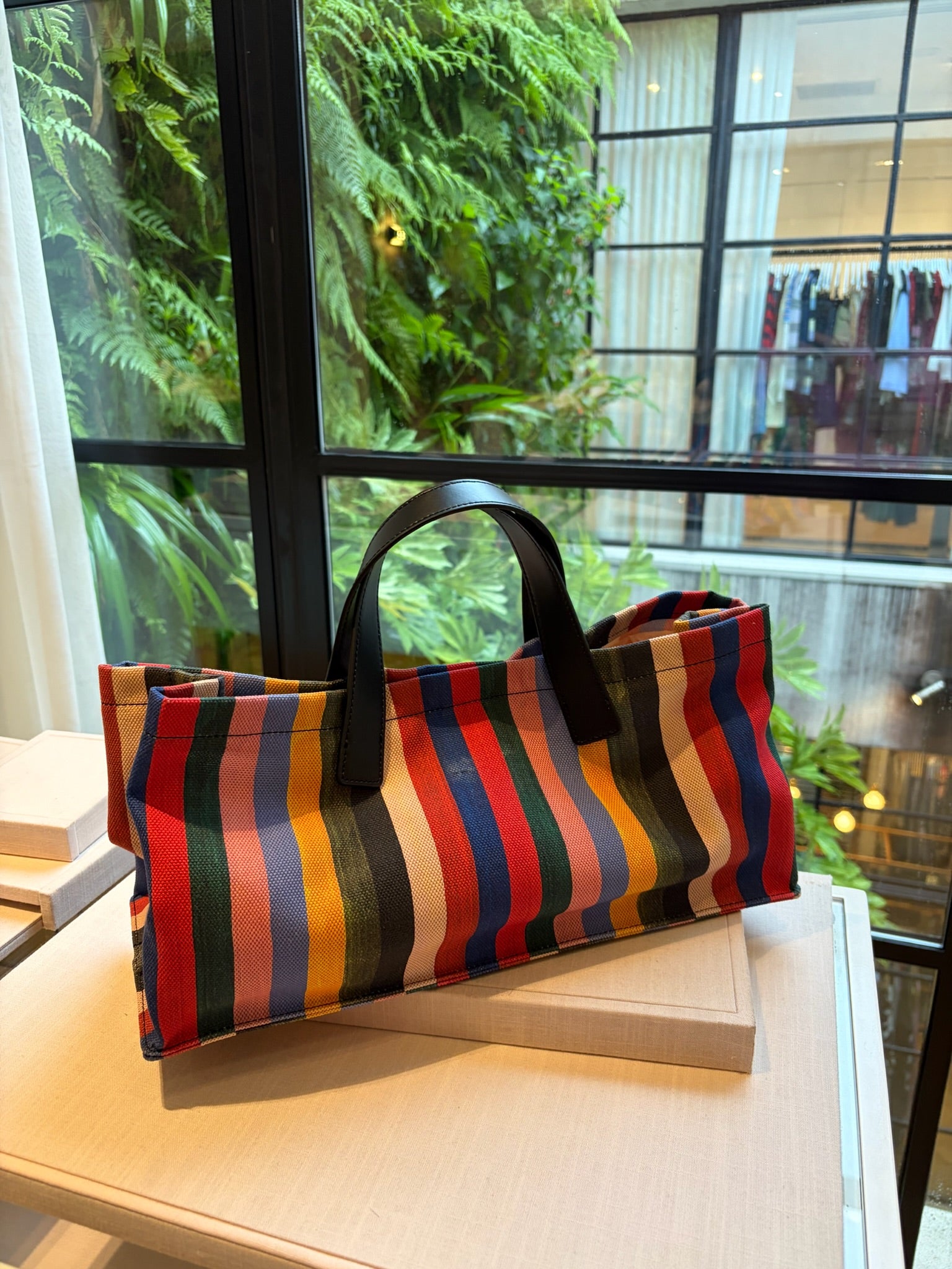 STAUD | STRIPE PORT TOTE | WOMEN'S LUXURY DESIGNER CLOTHING, JEWELRY & ACCESSORIES | POOLE SHOP CHARLOTTE, NC