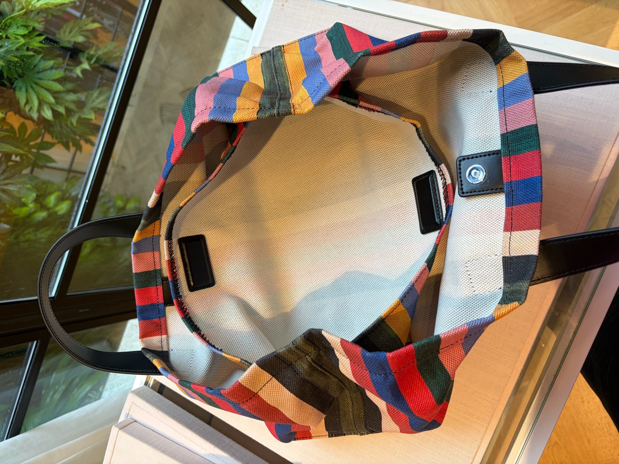 STAUD | STRIPE PORT TOTE | WOMEN'S LUXURY DESIGNER CLOTHING, JEWELRY & ACCESSORIES | POOLE SHOP CHARLOTTE, NC