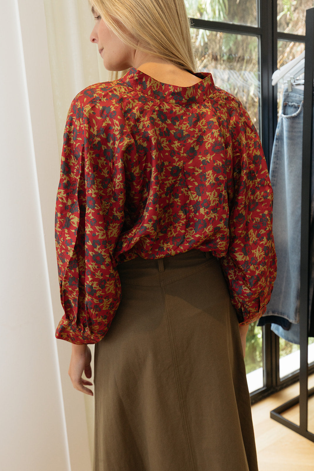 THE GREAT | PRINTED ASHLAND TOP | WOMEN'S LUXURY DESIGNER CLOTHING, SHOES, HANDBAGS & JEWELRY | POOLESHOP CHARLOTTE, NC
