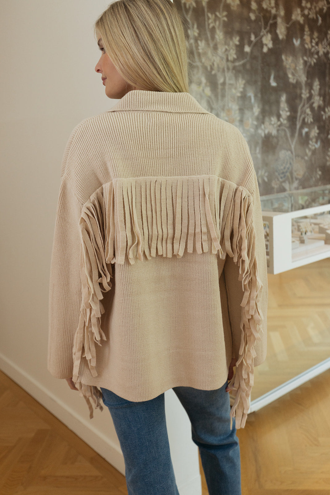 THE GREAT | WESTERN FRINGE SWEATER JACKET | WOMEN'S LUXURY DESIGNER CLOTHING, SHOES, HANDBAGS & JEWELRY | POOLESHOP CHARLOTTE, NC