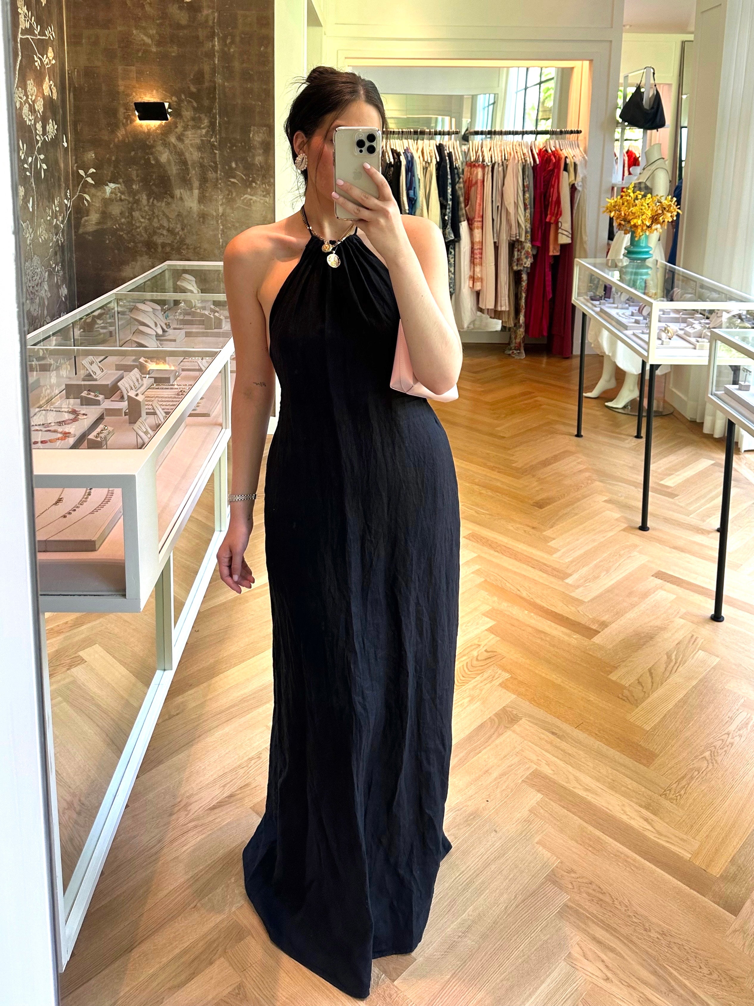 NILI LOTAN | HALTER LEILA MAXI DRESS