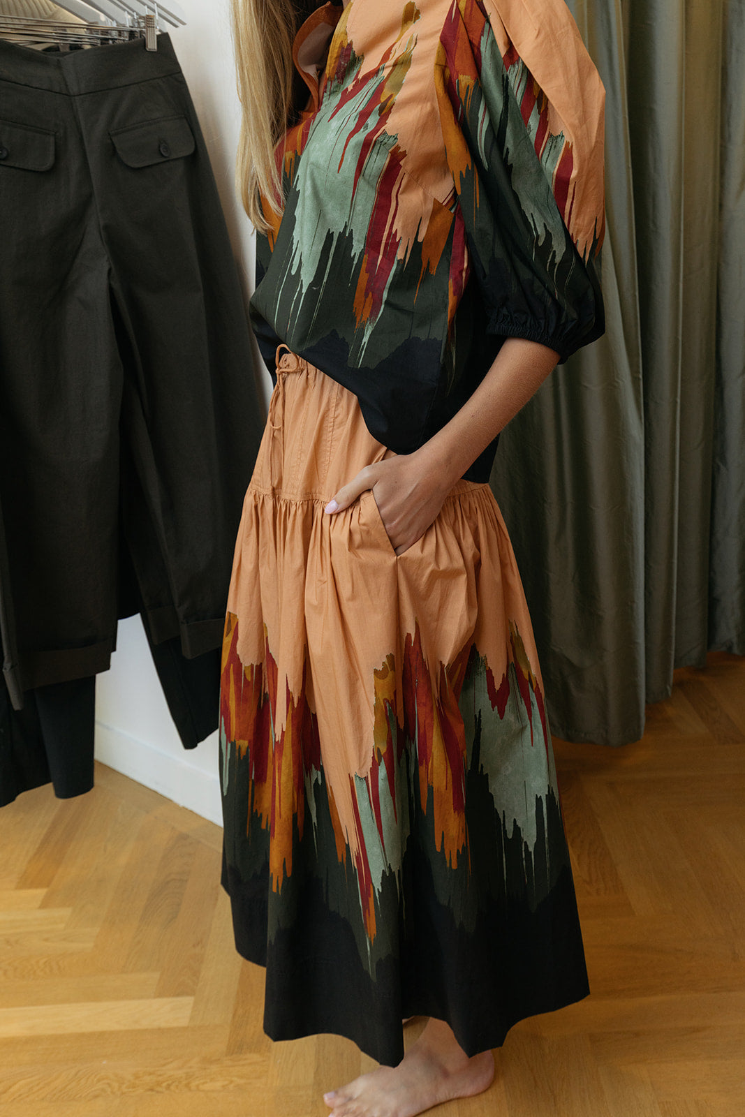 ULLA JOHNSON | PRINTED THEODORA CO SKIRT | WOMEN'S LUXURY DESIGNER CLOTHING, SHOES, HANDBAGS & JEWELRY | POOLESHOP CHARLOTTE, NC