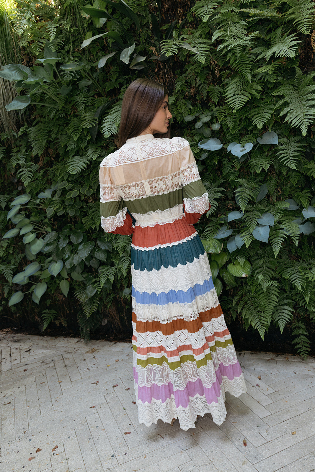 ZIMMERMANN | INDRA LACE STRIPE MAXI DRESS | WOMEN'S LUXURY DESIGNER CLOTHING, SHOES, HANDBAGS & JEWELRY | POOLESHOP CHARLOTTE, NC