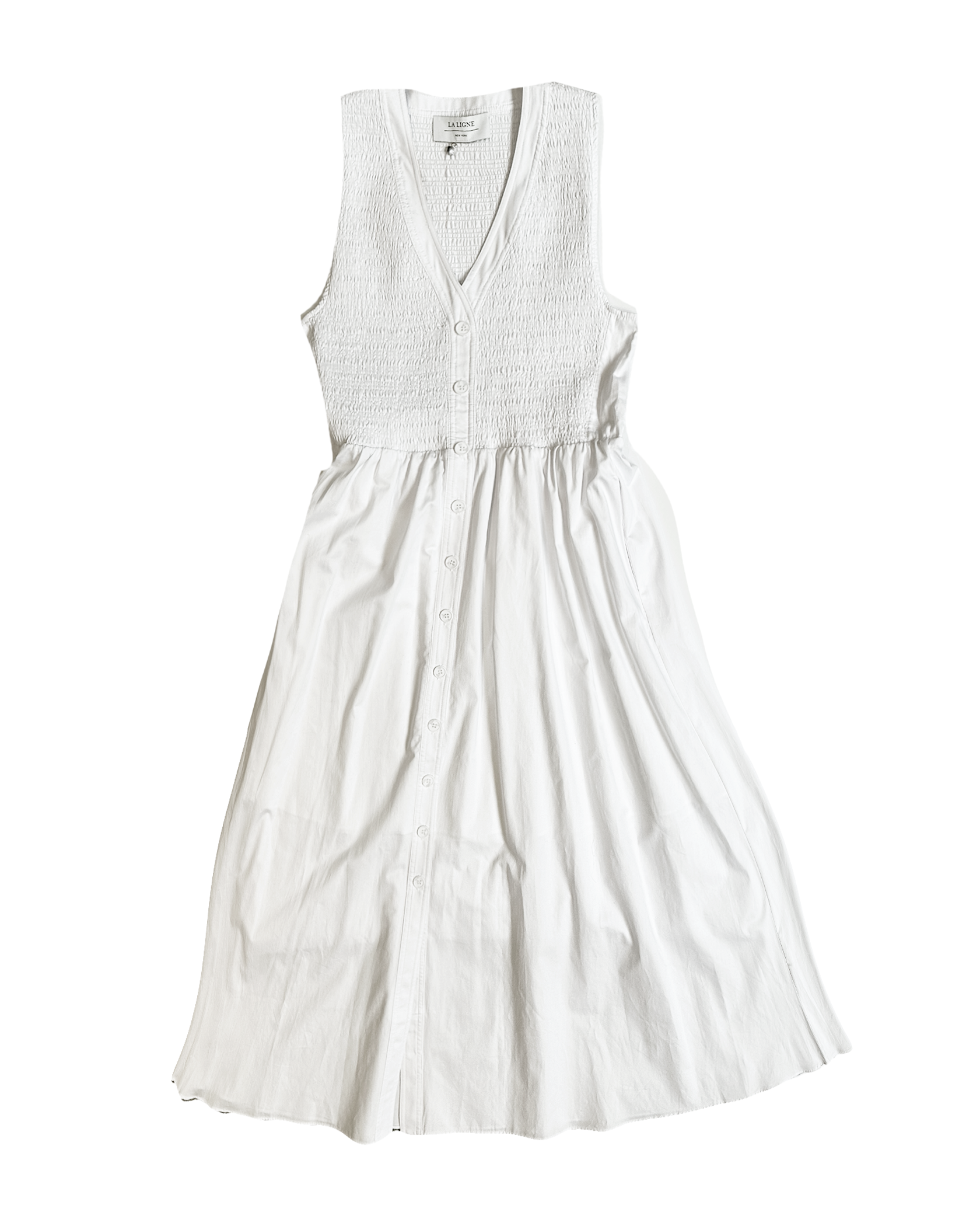 LA LIGNE | SLEEVELESS COTTON POPLIN MAEVA DRESS