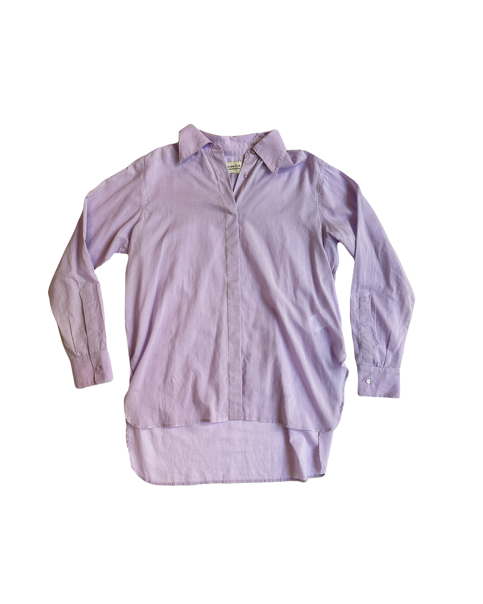 OFFICINE GENERALE | LONG SLEEVE AUGUSTINE COTTON VOILE BLOUSE