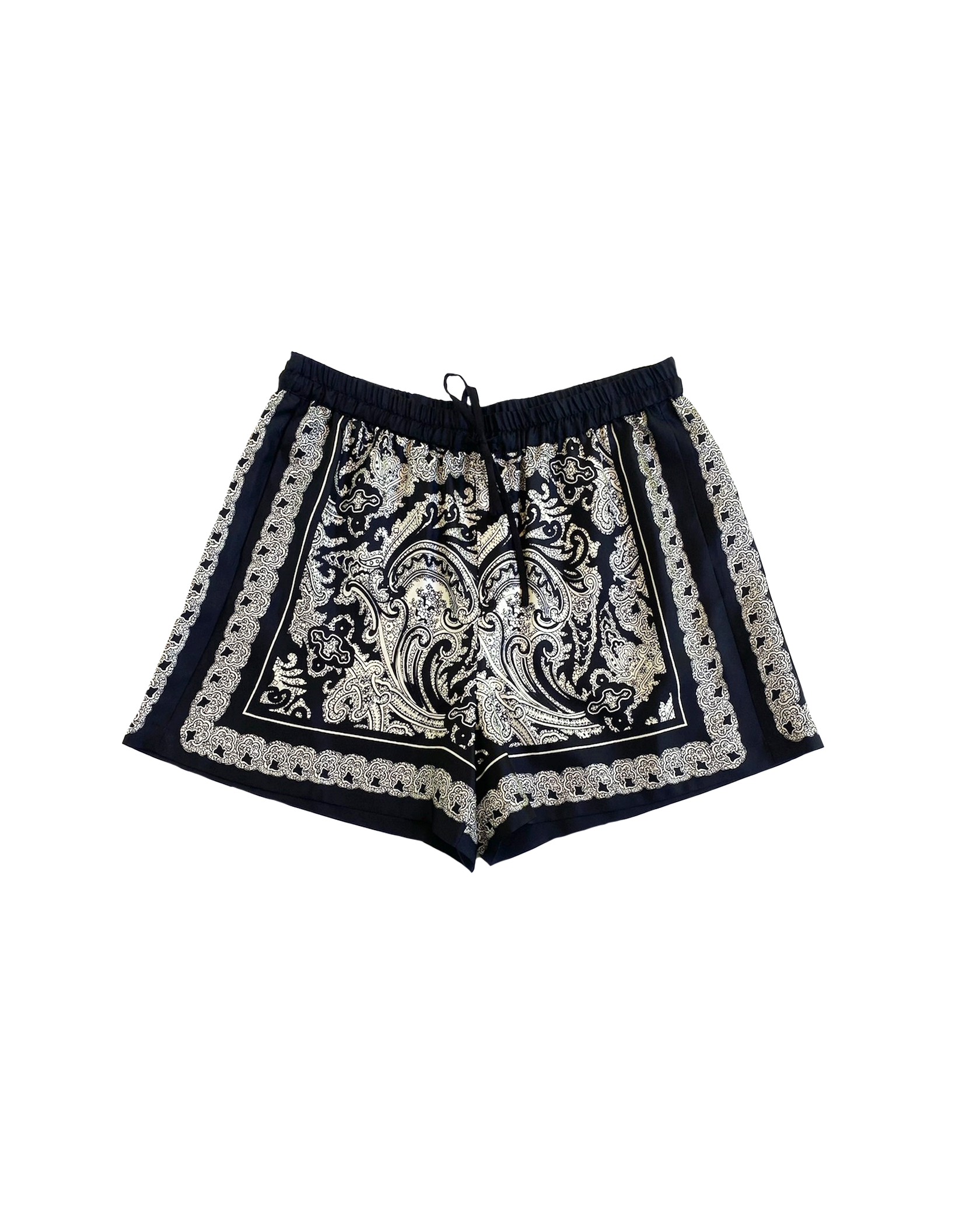NILI LOTAN | HIGH WAISTED SILK PAISLEY FRANCES SHORT
