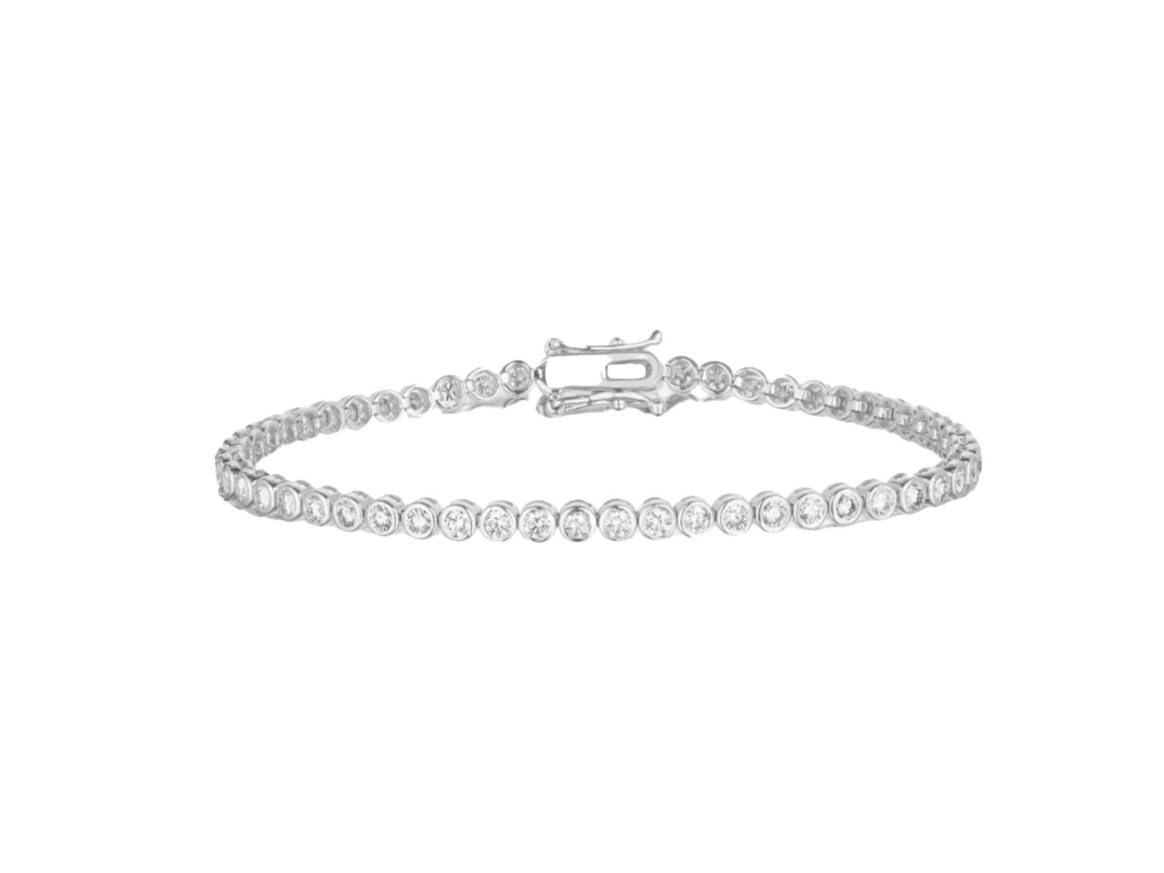 Bezel-Set Tennis Bracelet