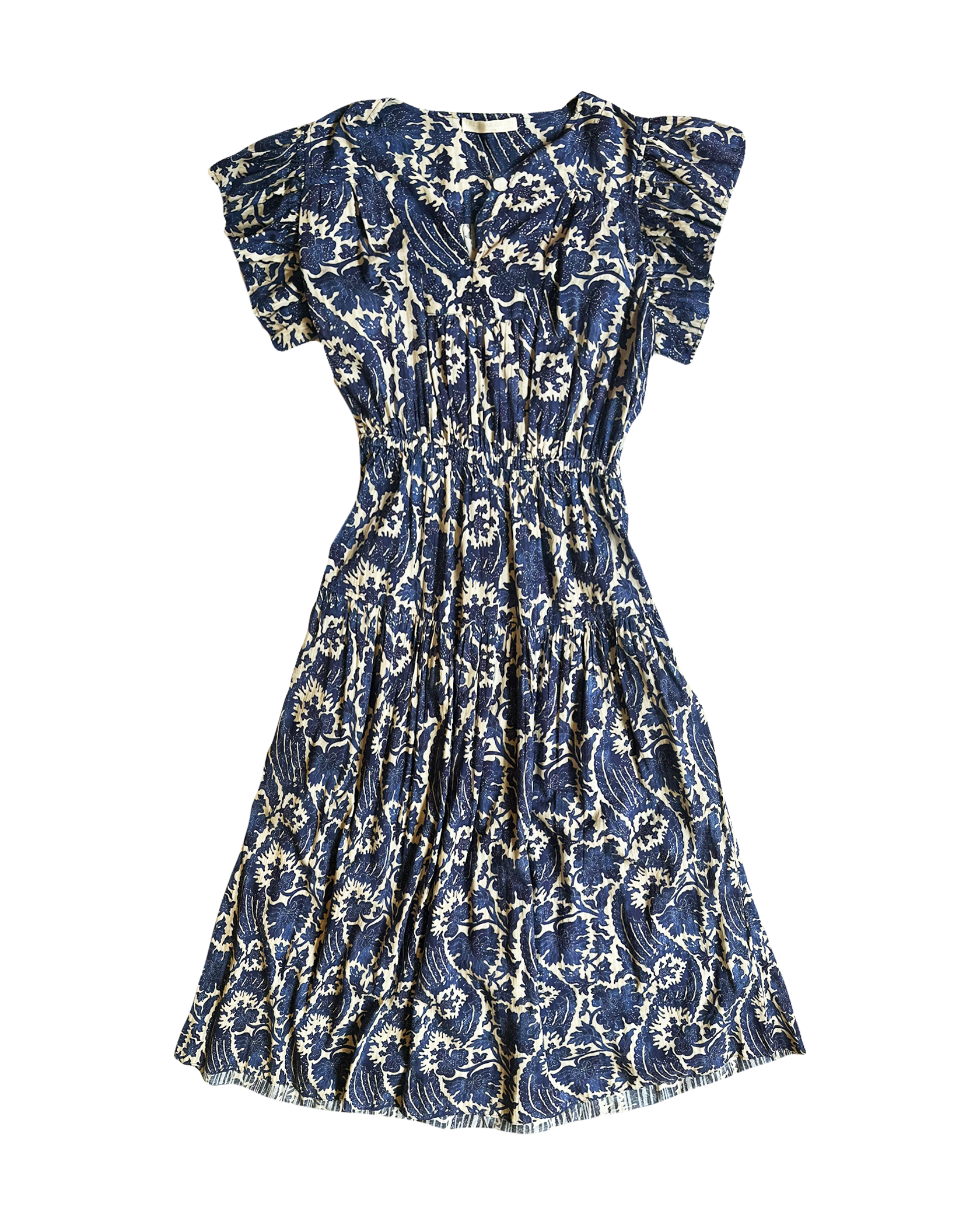 ULLA JOHNSON | FLUTTER SLEEVE MIDI DRESS