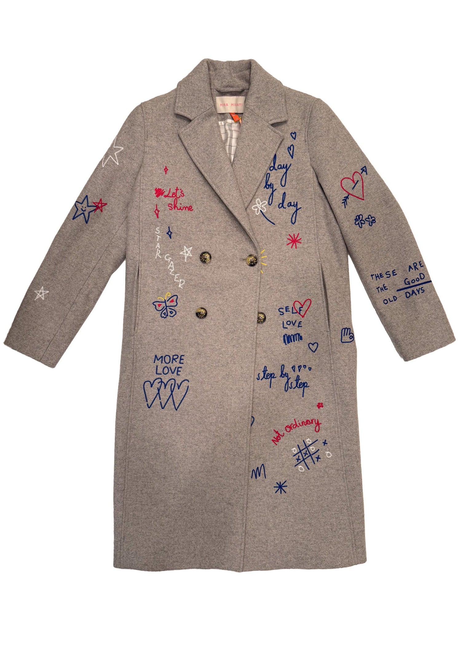 MIRA MIKATI | SCRIBBLE WOOL COAT