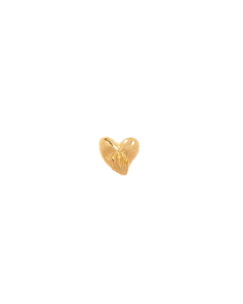 SOLID GOLD HEART STUD