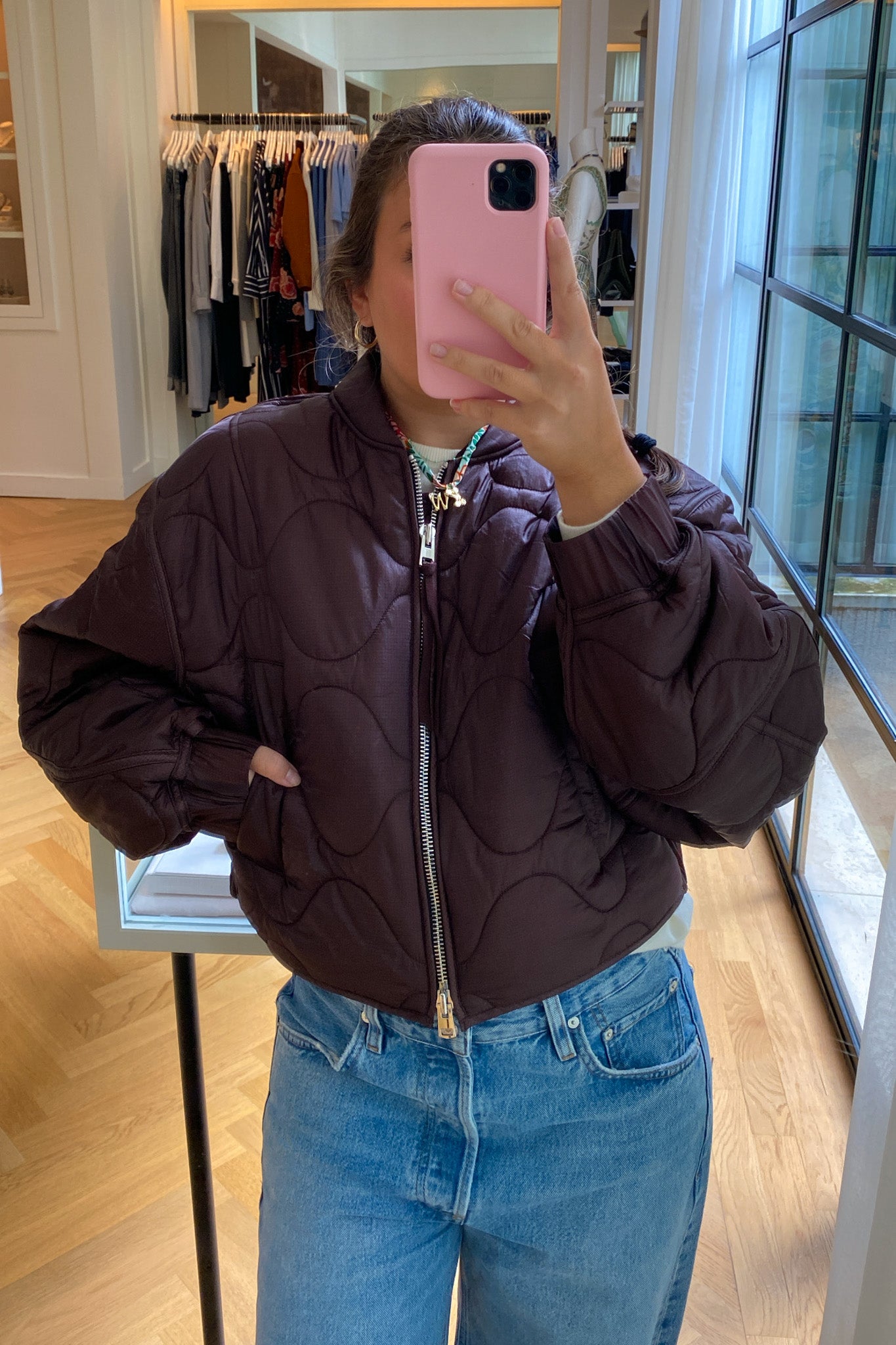 AGOLDE | LONG SLEEVE OINA QUILTED JACKET