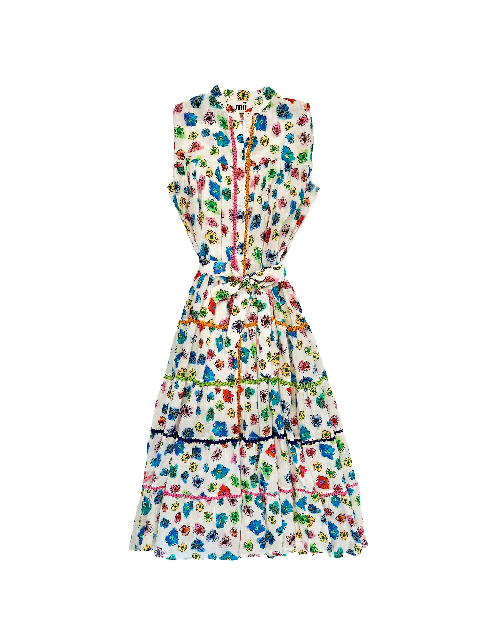 MII | PRINTED EMBROIDERED DRESS