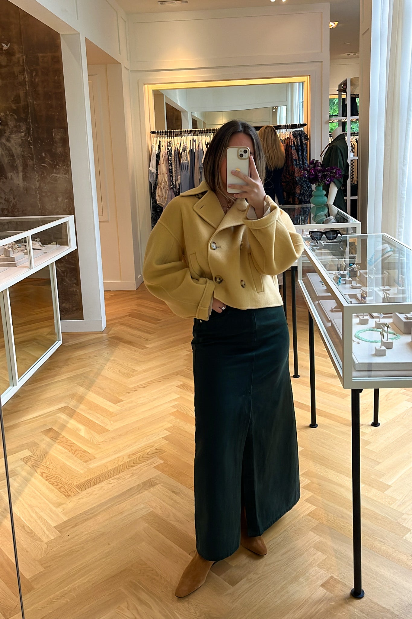 ULLA JOHNSON | DOUBLE FACED WOOL CROPPED COAT