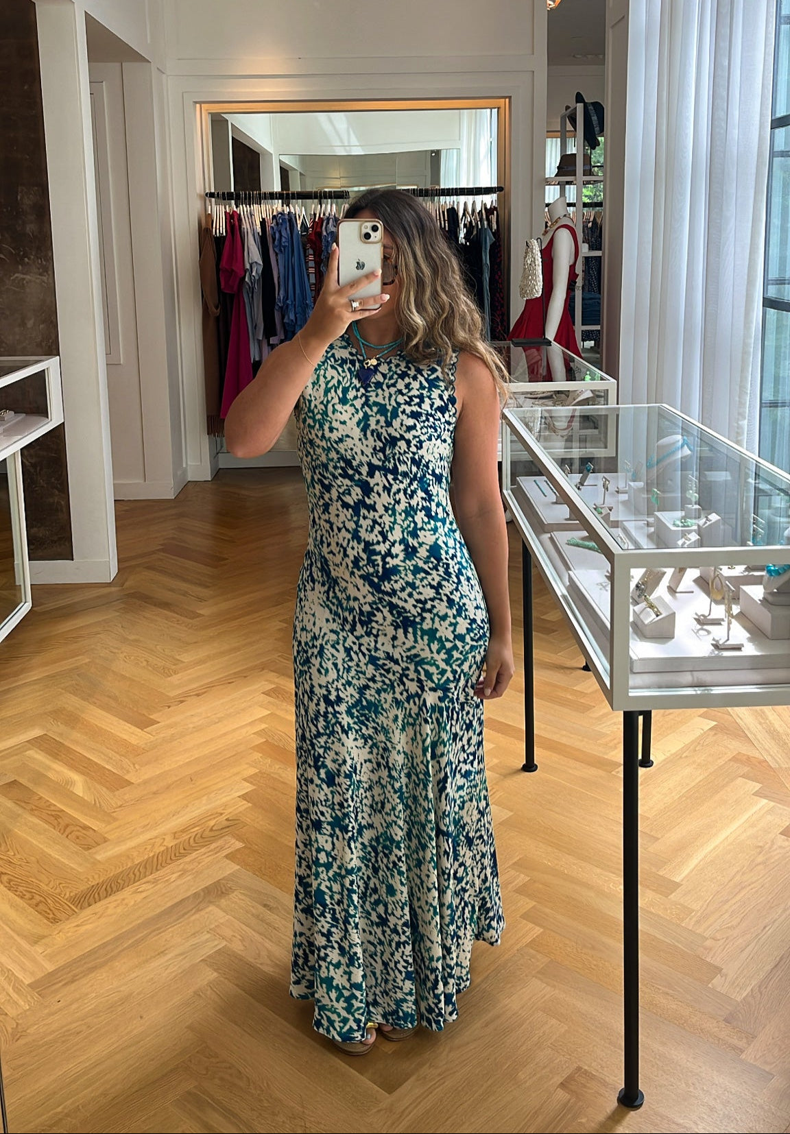 ULLA JOHNSON | SLEEVELESS CLEA BIAS MIDI DRESS