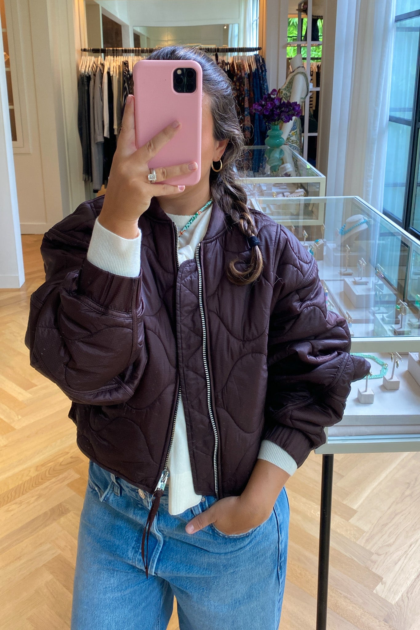 AGOLDE | LONG SLEEVE OINA QUILTED JACKET
