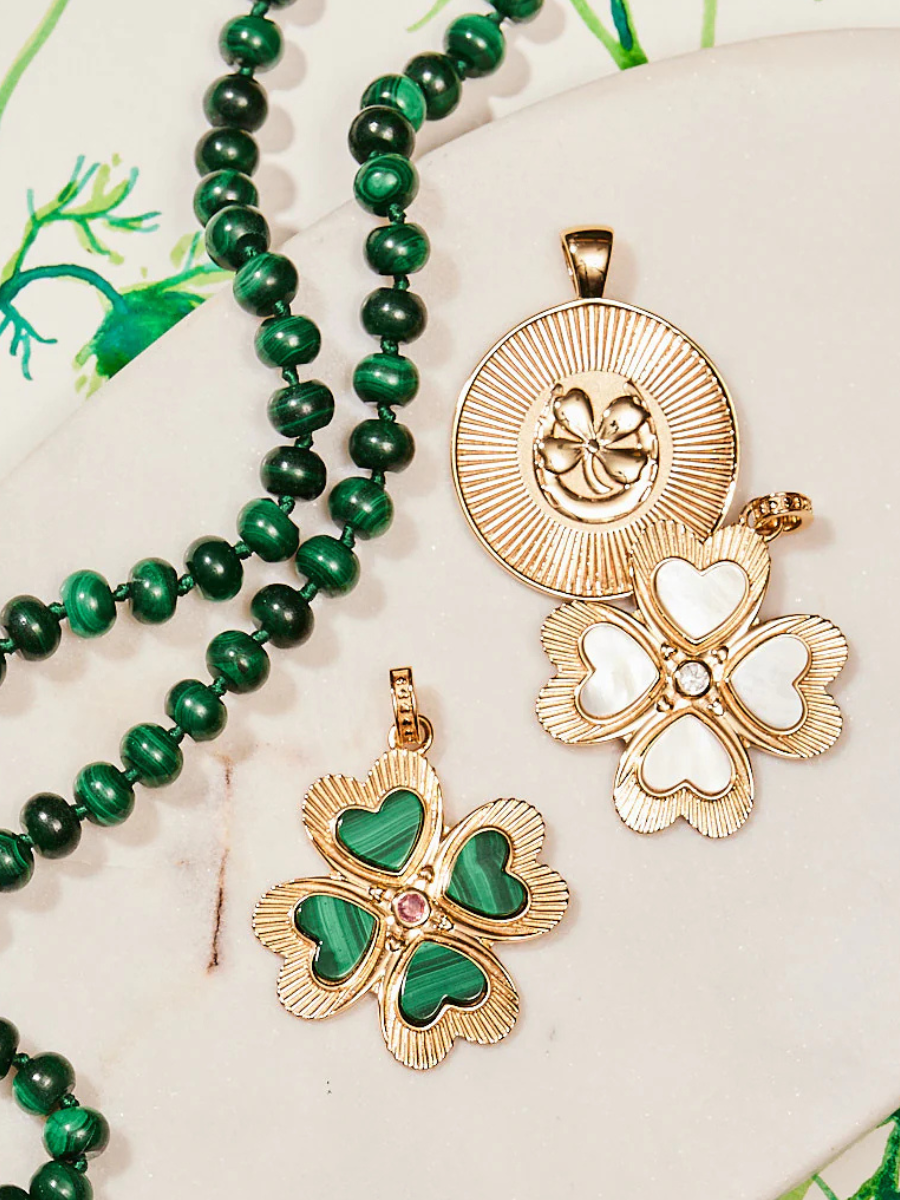 JANE WIN | LUCKY MALACHITE CLOVER