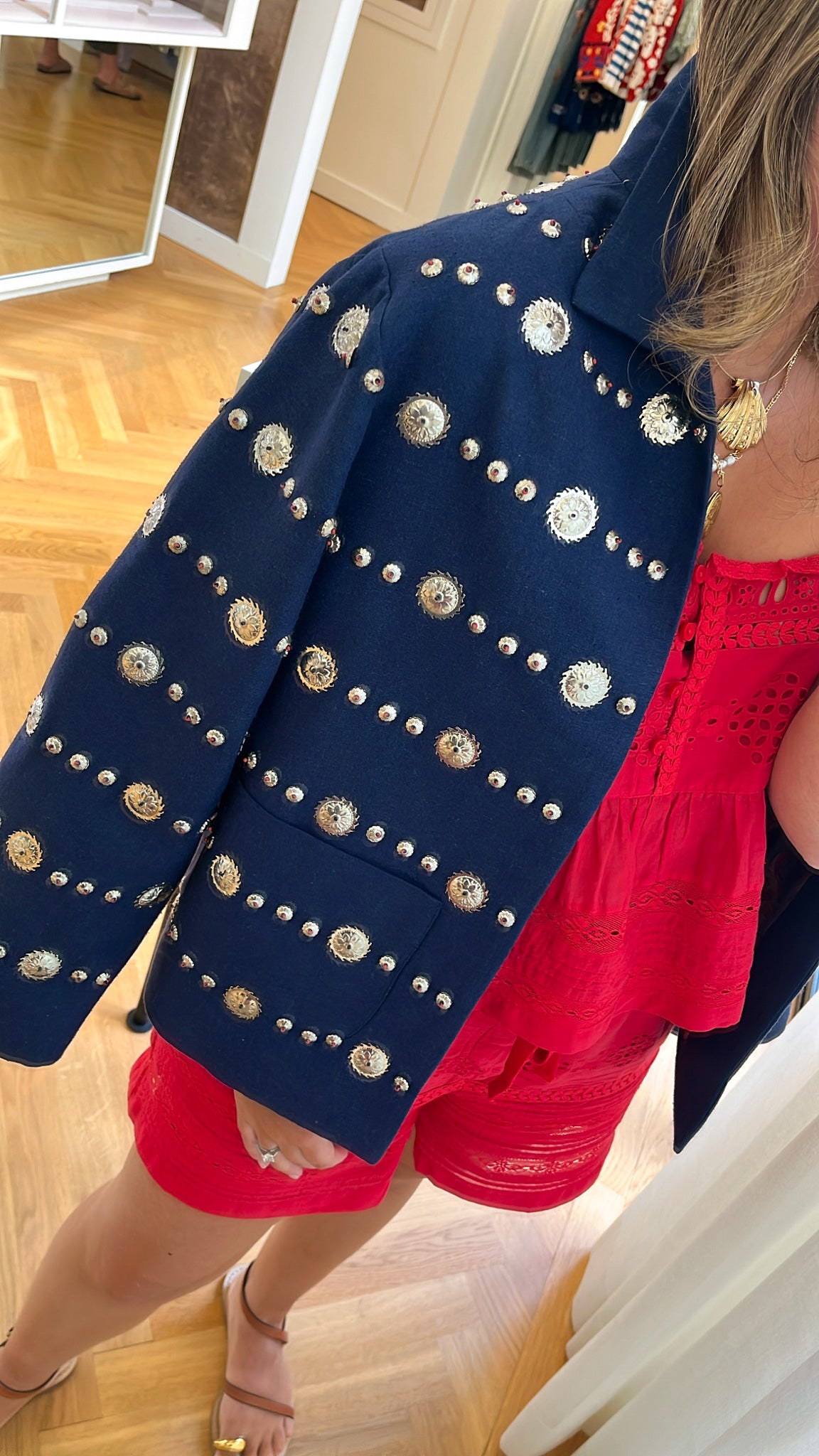 ALIX OF BOHEMIA | LONG SLEEVE FRANCIS NAVAL COIN JACKET